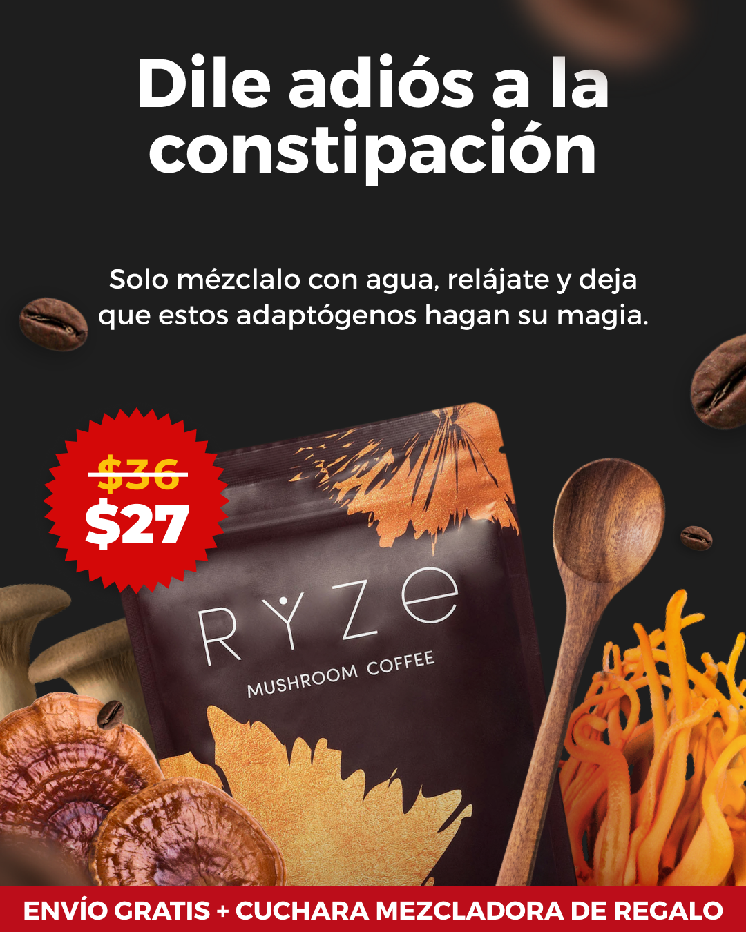 RYZE Superfoods Facebook ad