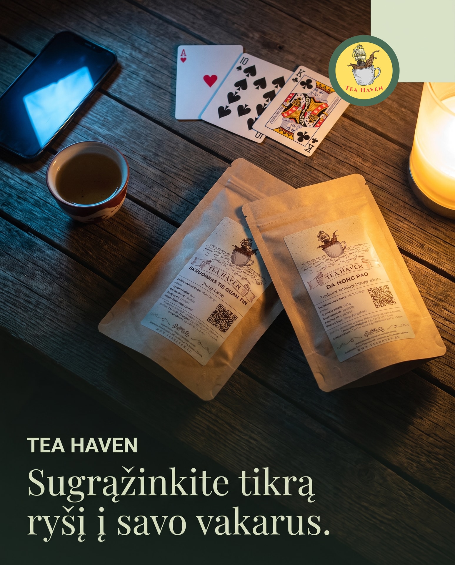 Tea Haven Facebook ad: Restart Set: Laikas be ekranų