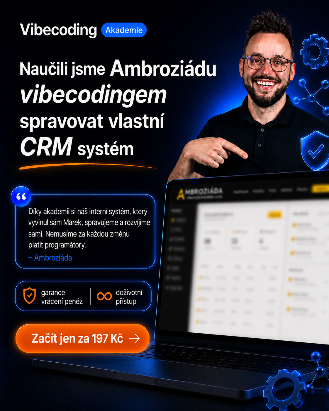 Marek Liška Facebook ad: Vlastní CRM bez vývojáře? Jde to.