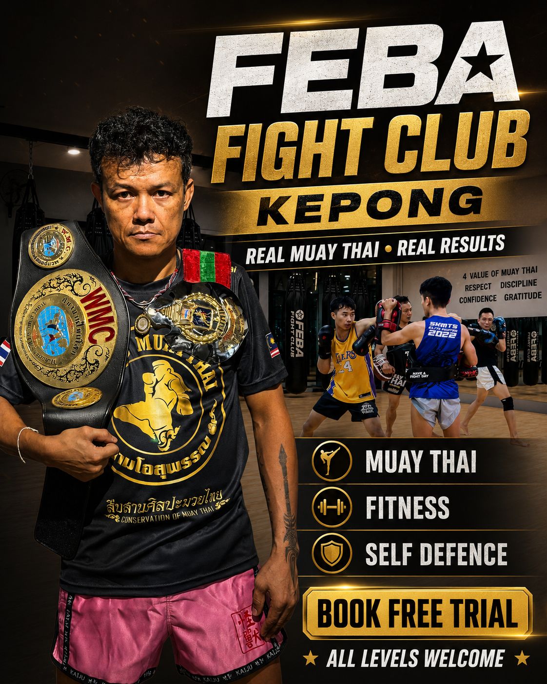 FEBA Fight Club Facebook ad: Book a Free Trial!