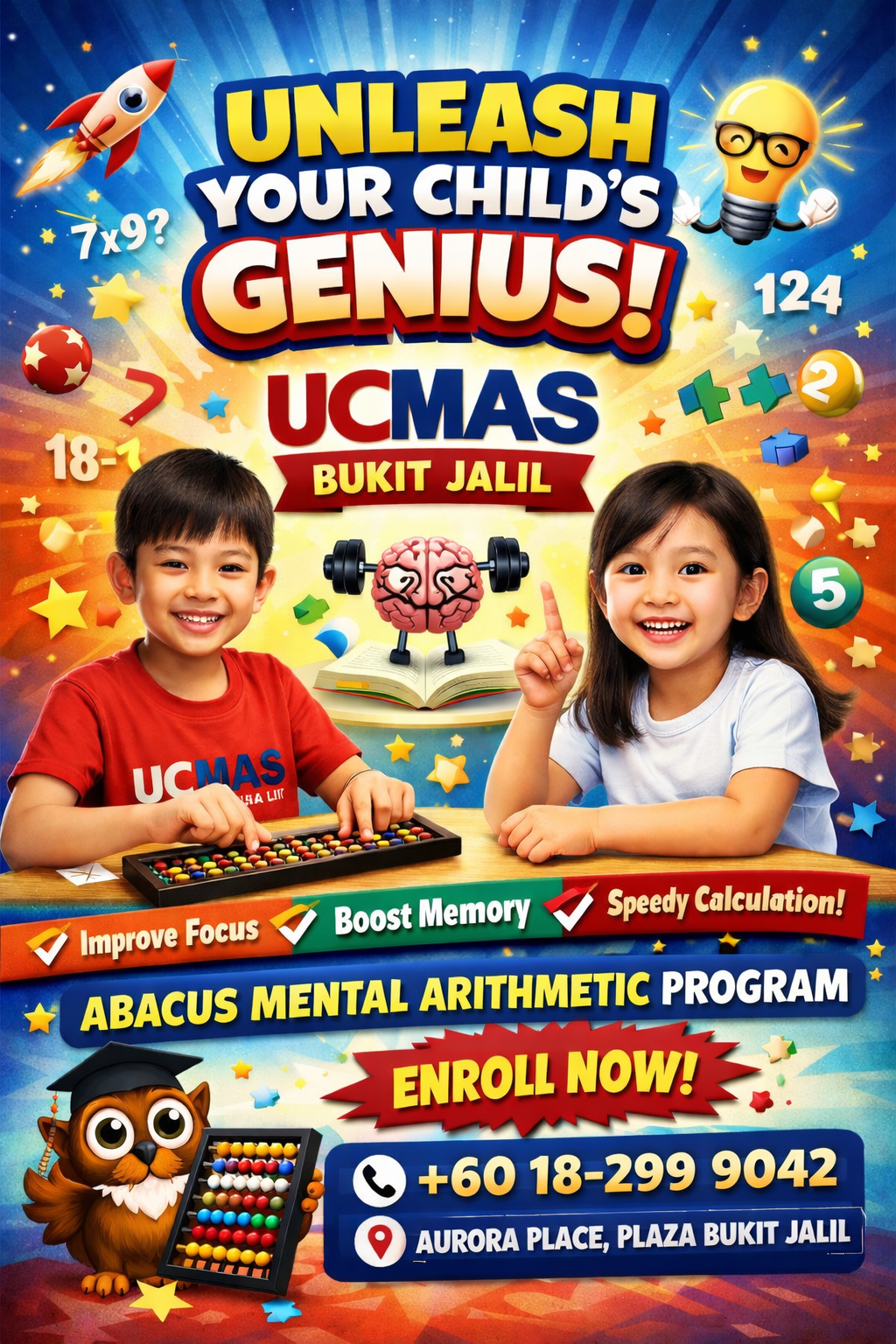 UCMAS Bukit Jalil Facebook ad: 立即报名免费体验课!
