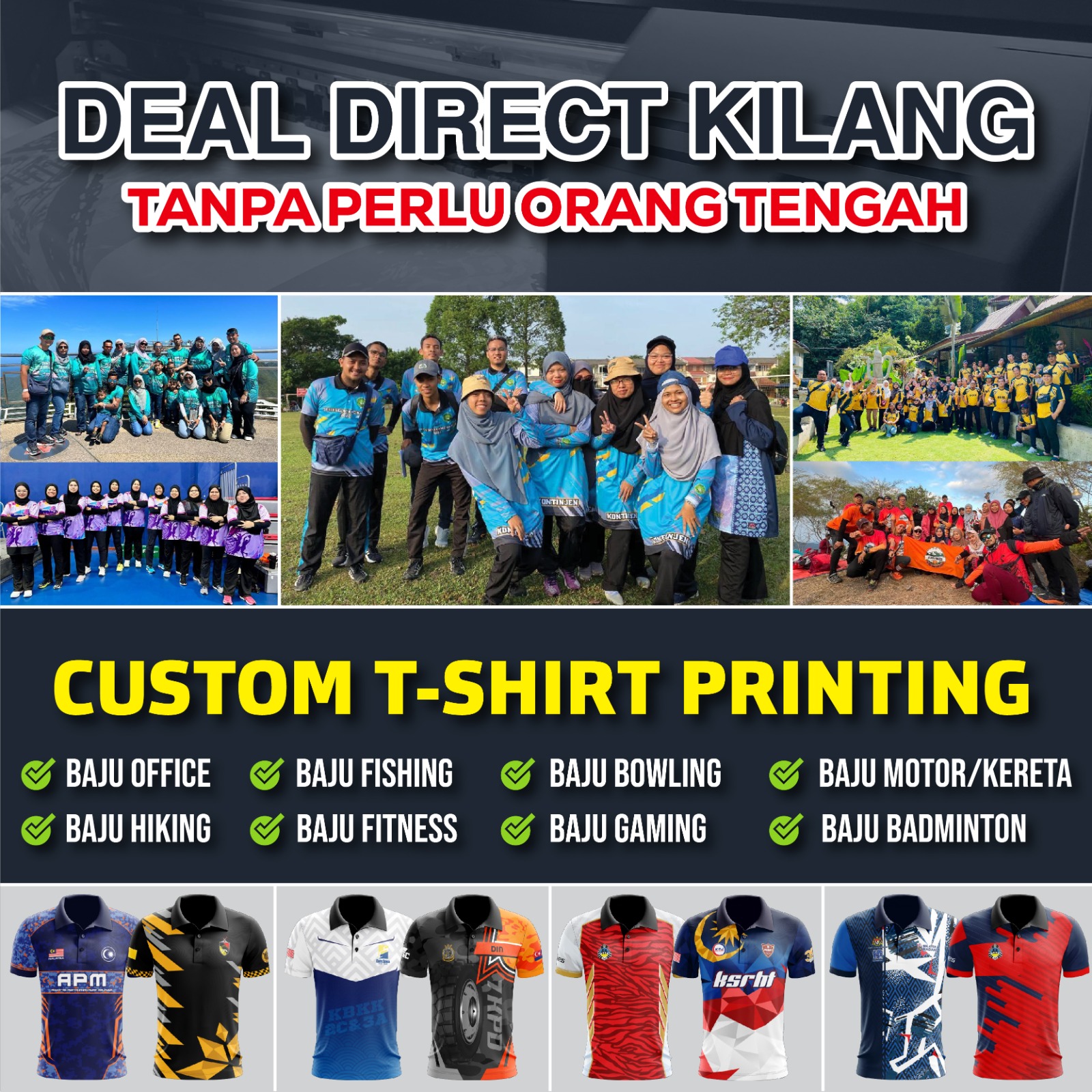 Printing dan Cetak T-shirt Murah Online & Offline Facebook ad