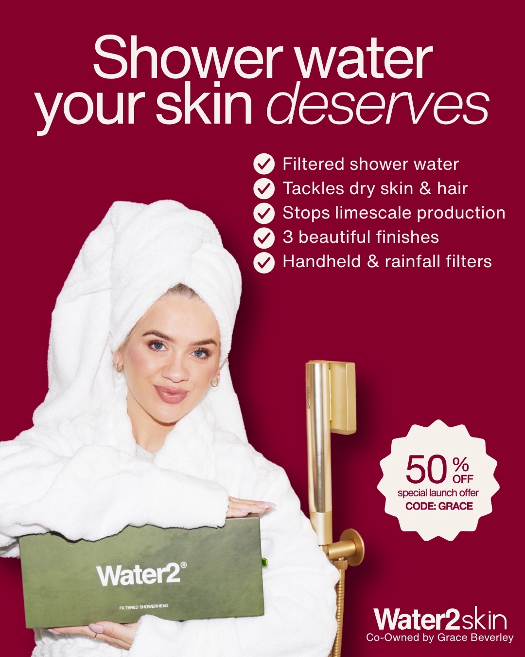 Water2skin Facebook ad