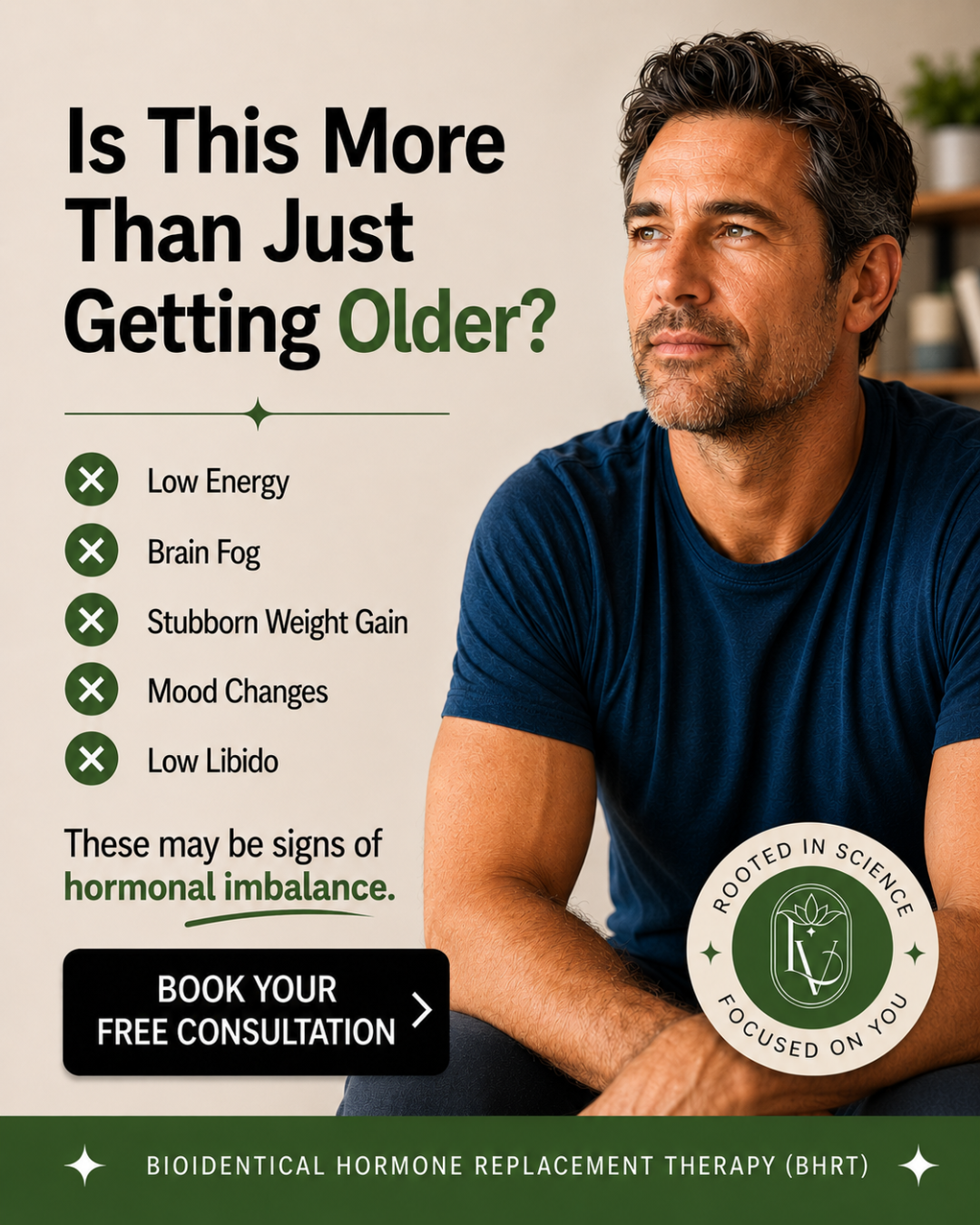 Live Vibrant Medspa Facebook ad: Is This More Than Just Getting Older?