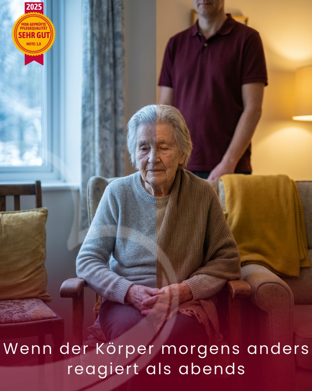 Humanes Pflegeteam Facebook ad: Wenn der Körper morgens anders reagiert als abends