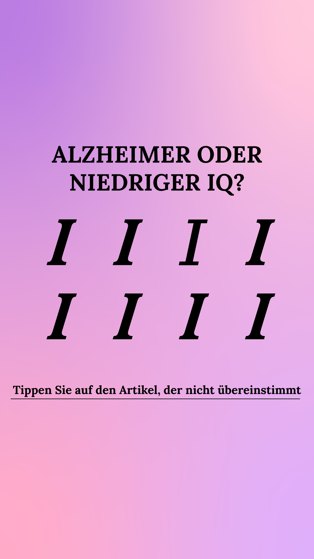 International IQ test Facebook ad