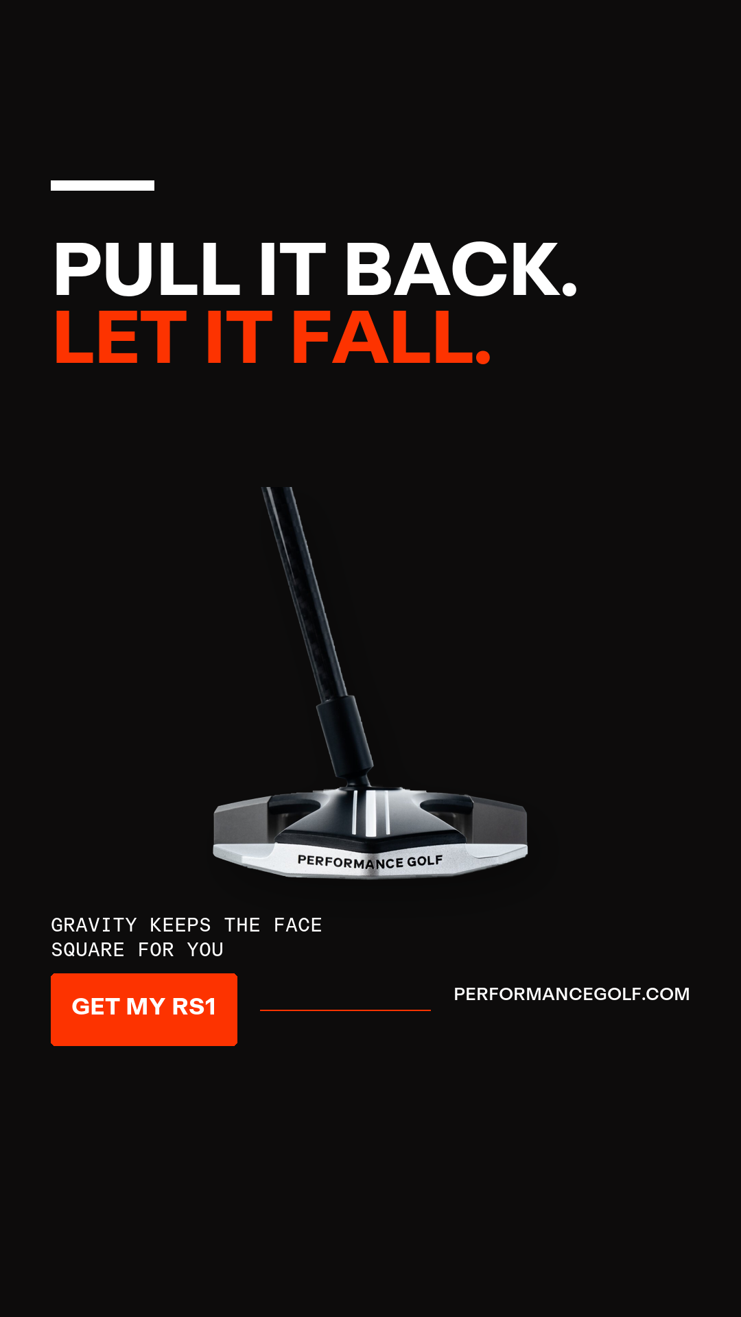 Performance Golf Facebook ad