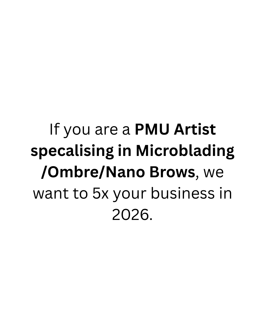 PMU Society Facebook ad: PMU Clients Or You Don't Pay