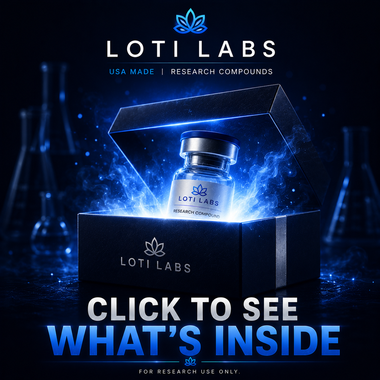 Loti Labs Facebook ad: Research Backed. Quality Driven.
