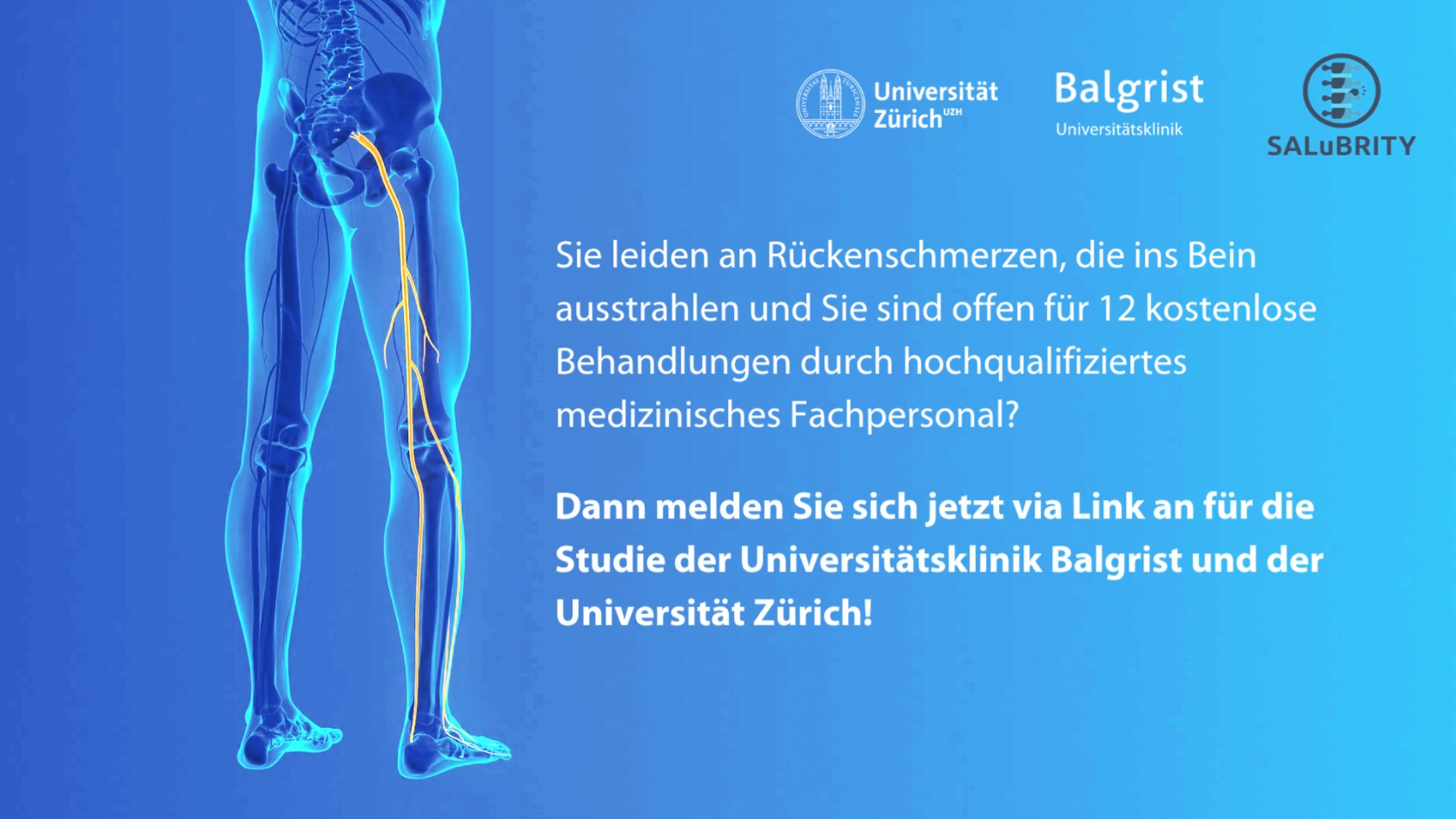 Universitätsklinik Balgrist Facebook ad from Aug 14, 2025