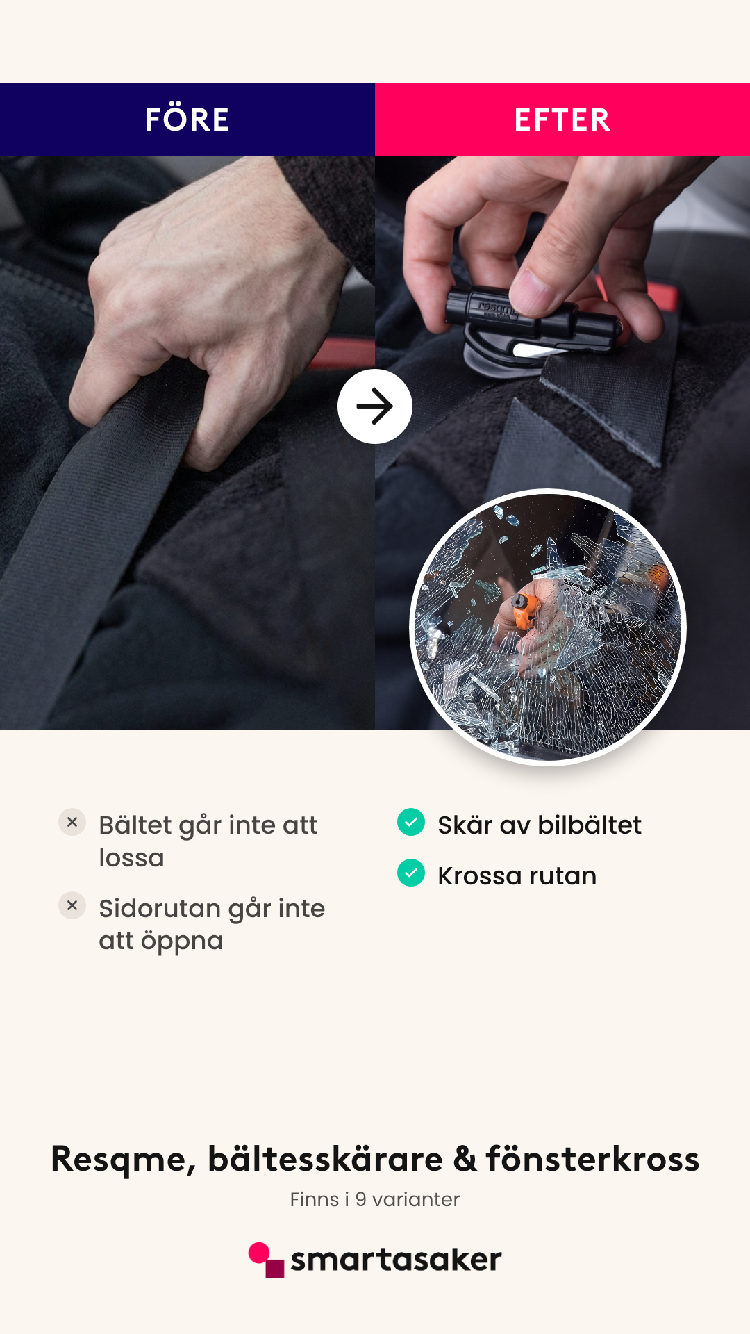 SmartaSaker Facebook ad: Smart och prisvärd säkerhet