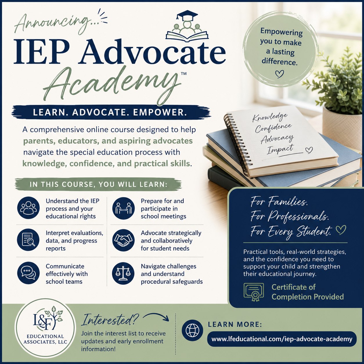 L&F Educational Associates, LLC Facebook ad