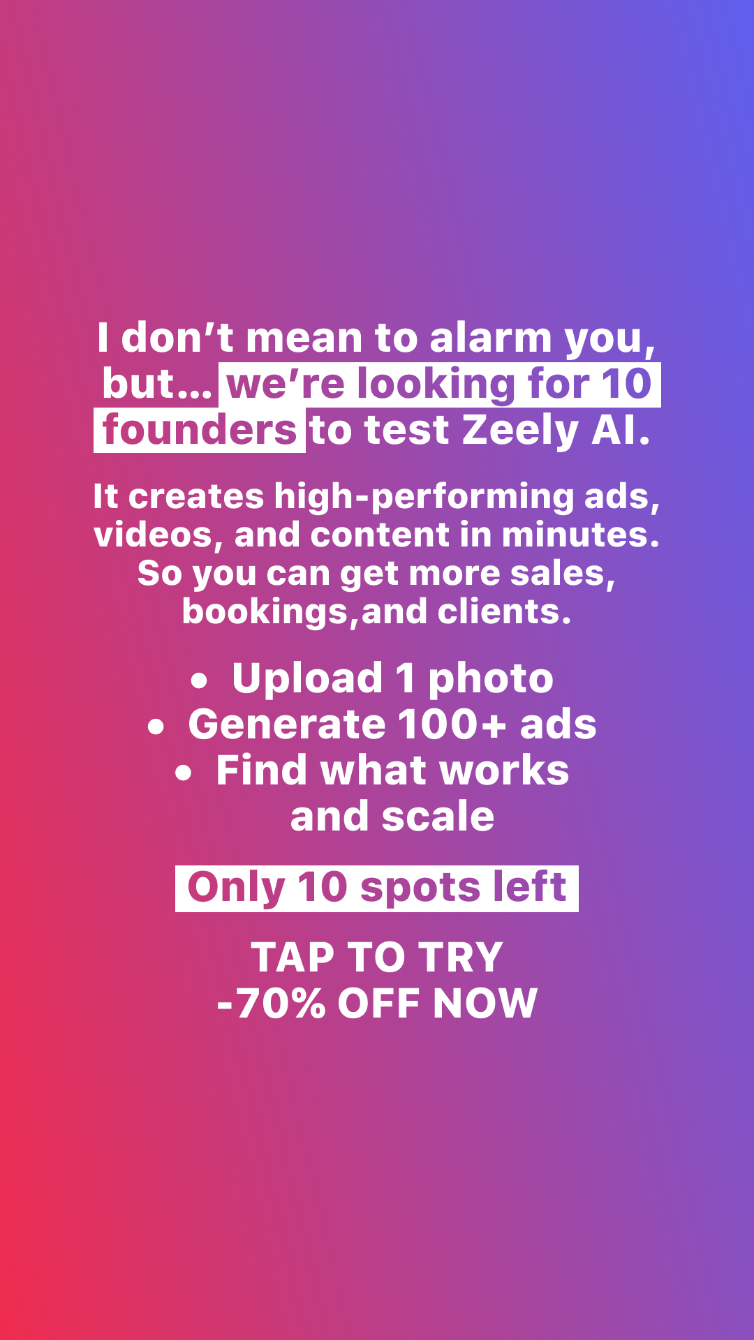 Zeely Facebook ad