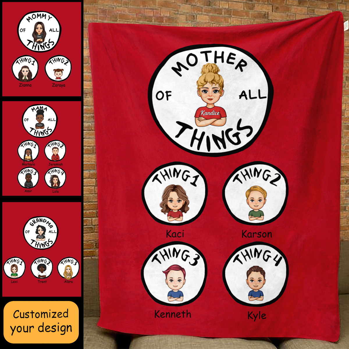 Home Decor Personalized Store Facebook ad: Perfect Personalized Blanket For Mother, Father, Family!