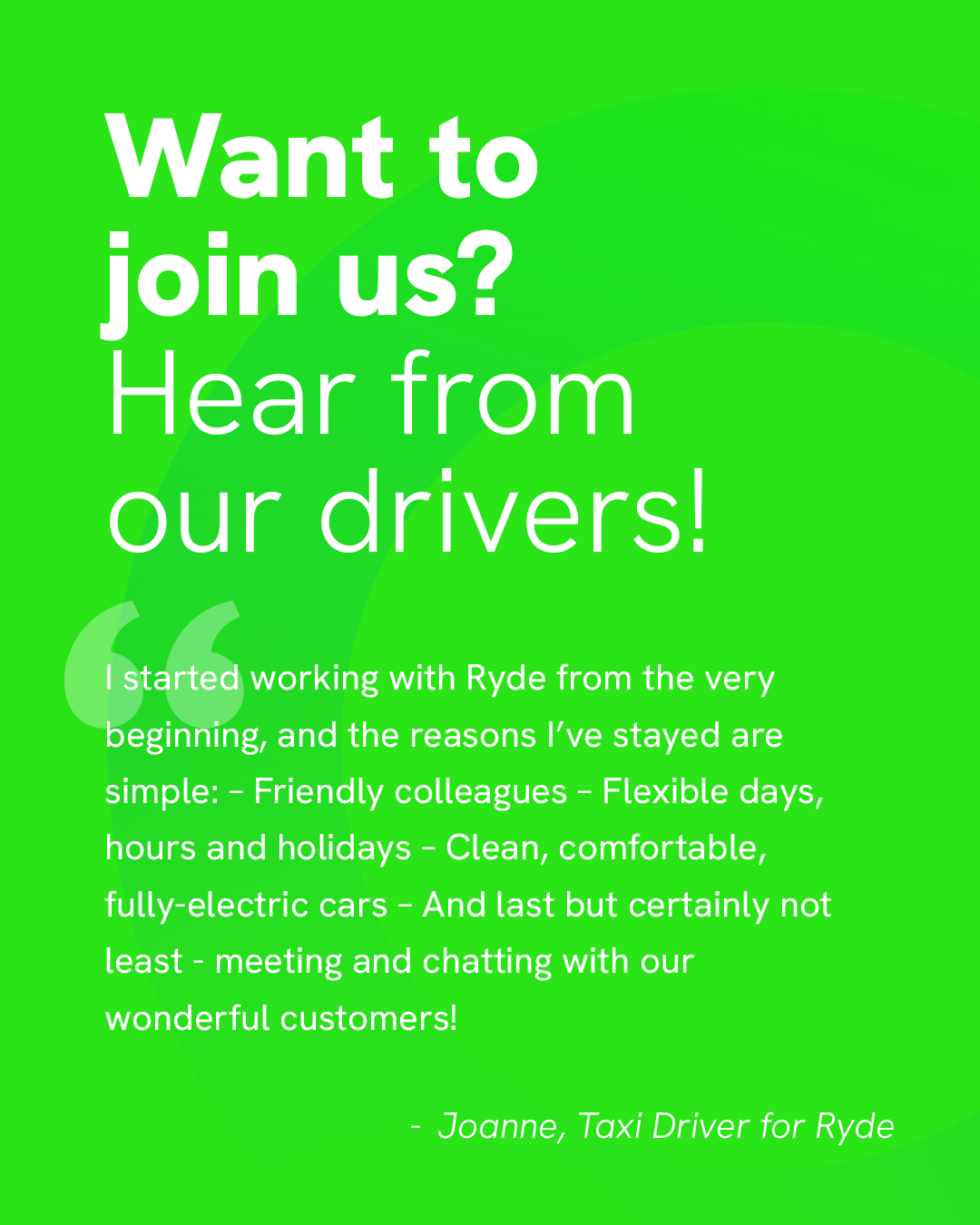 Ryde - Jersey Taxi Booking Facebook ad: Drive the Future with Ryde