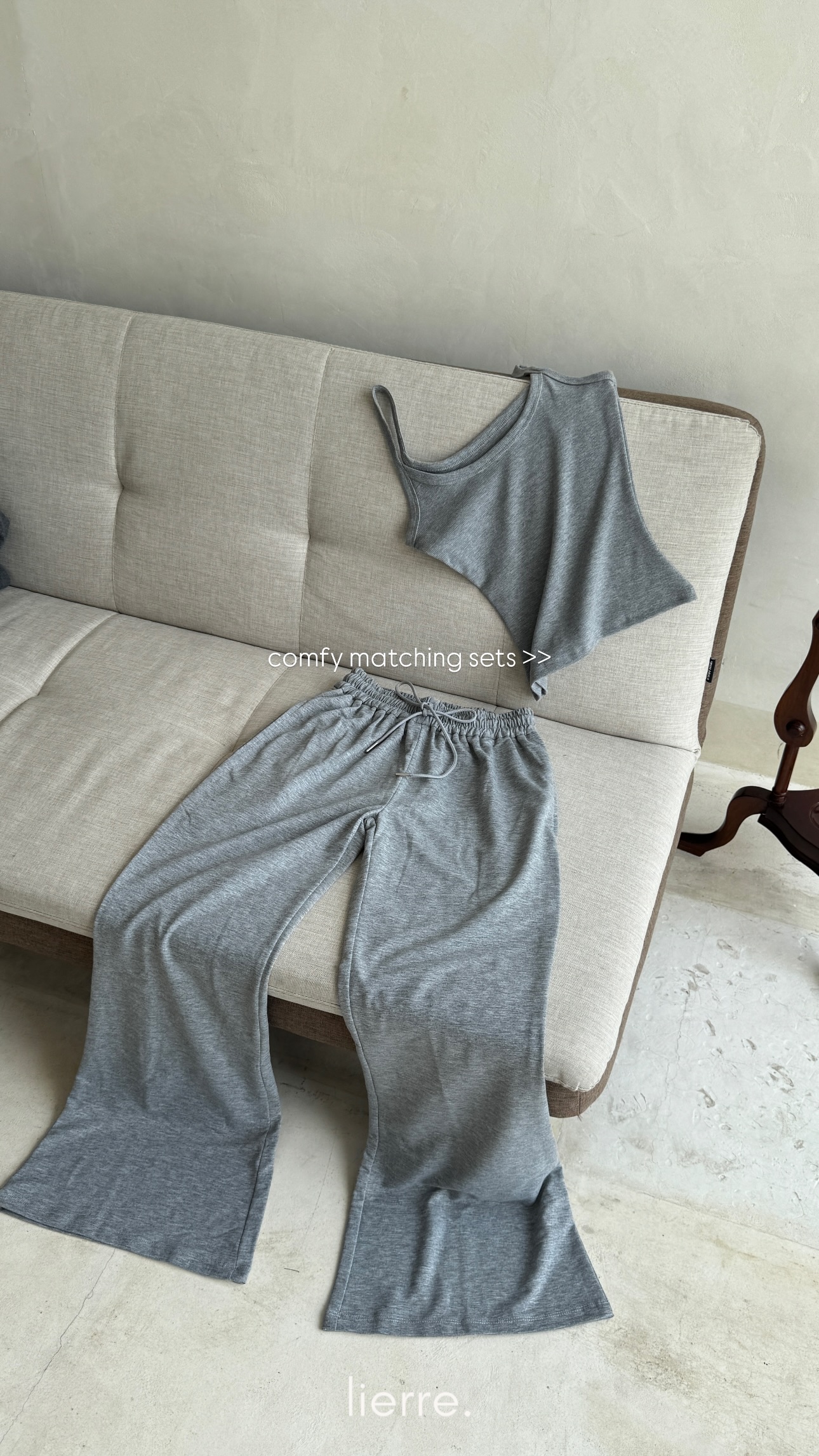 Lierre’s corner Facebook ad: comfy matching sets >>