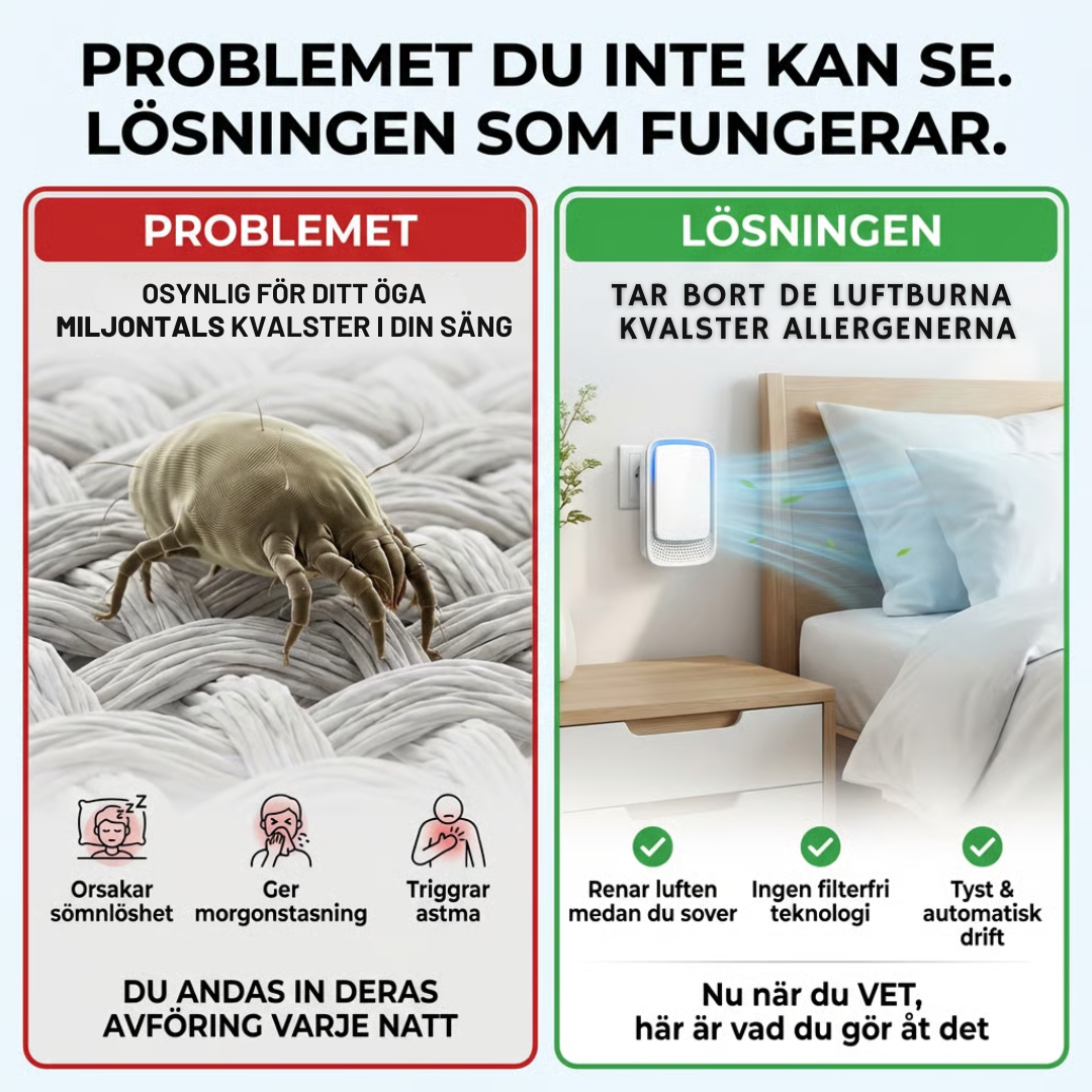 KvalsterFritt.se Facebook ad: Säg hejdå till kvalstren