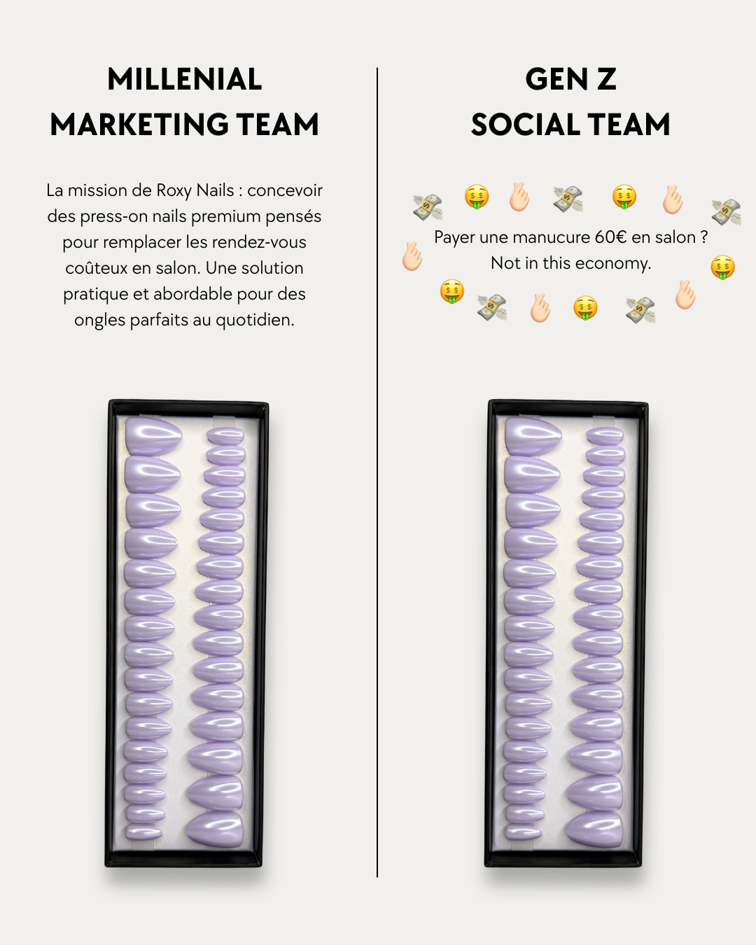 Faux Ongles - Roxy Nails Paris Facebook ad: Gagnez du temps avec une manucure rapide et…