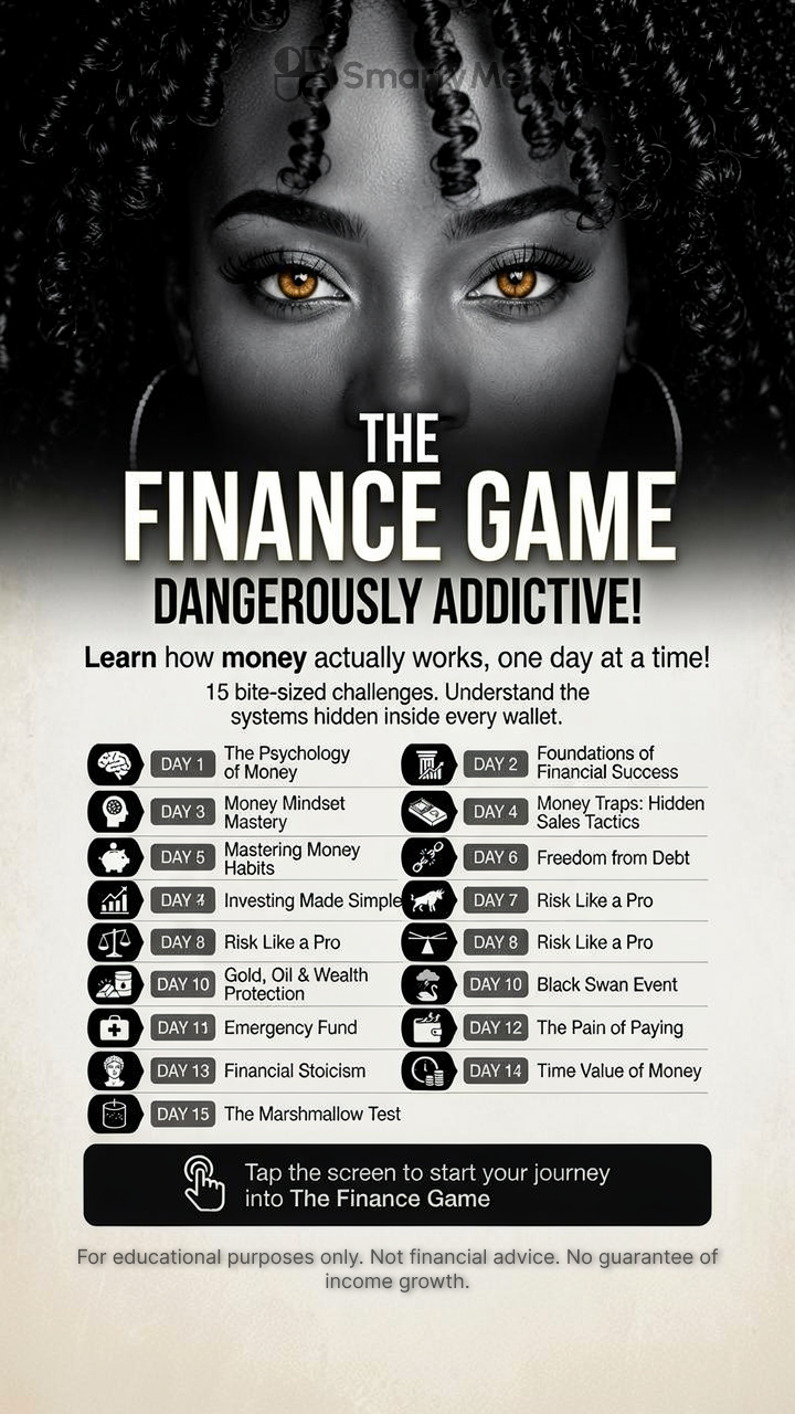 SmartyMe: WealthWise Hub Facebook ad: Bite-Sized Knowledge Anytime!