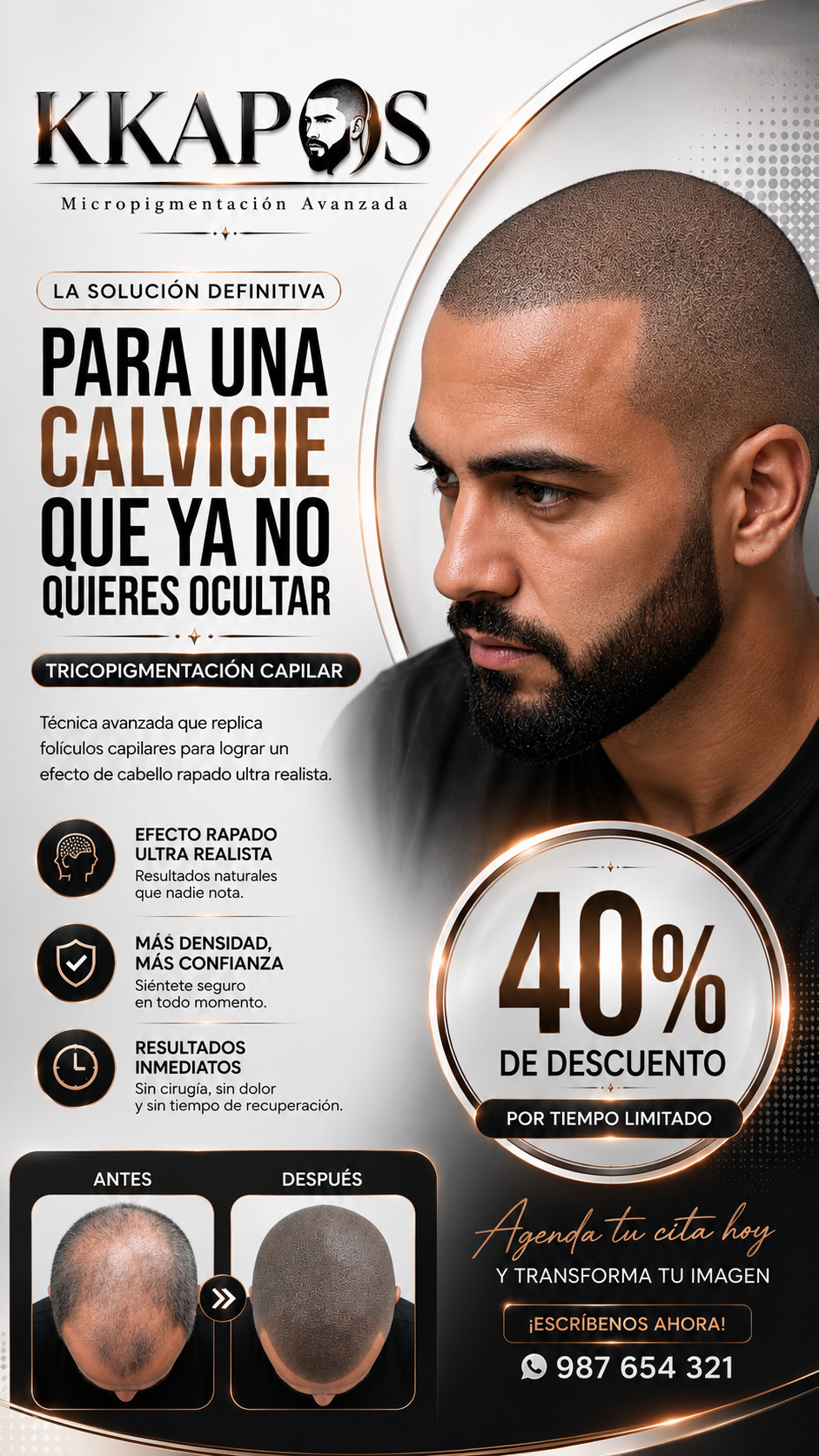 Kkapos - Micropigmentacion Avanzada Facebook ad: ¡40% DE DESCUENTO PARA UNA IMAGEN DE CABELLO PERFECTO CON…