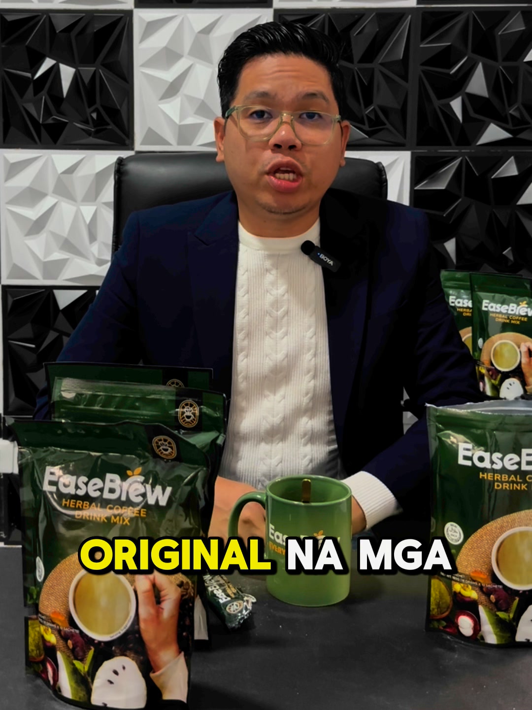 EaseBrew by DJ REY Facebook ad: Huwag na kayo bumili sa kung saan-saan para iwas peke.