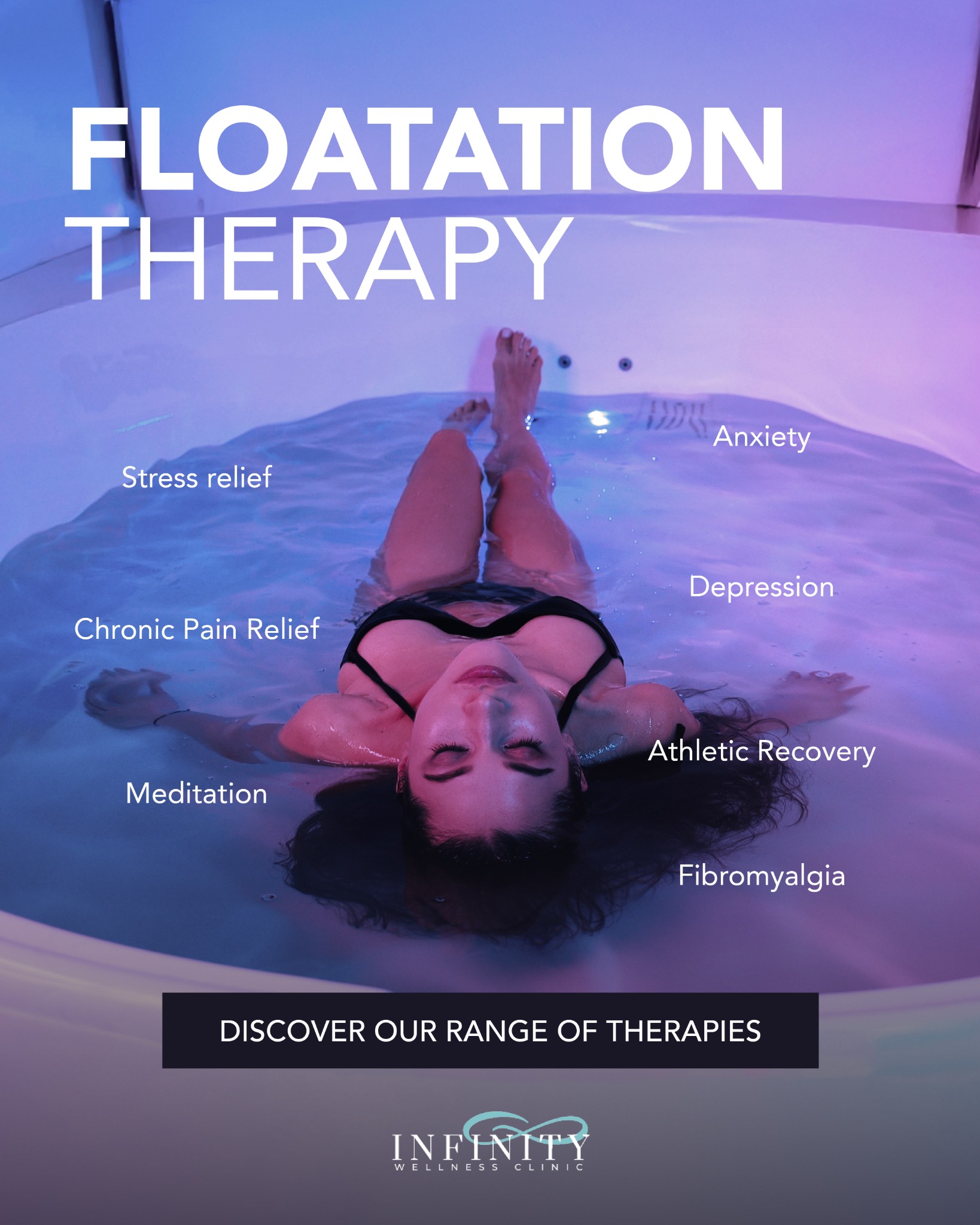 Infinity Wellness Clinic Facebook ad from Mar 5, 2026
