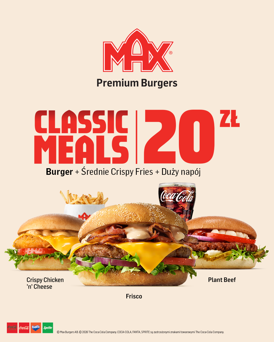 MAX Burgers Polska Facebook ad from May 7, 2026