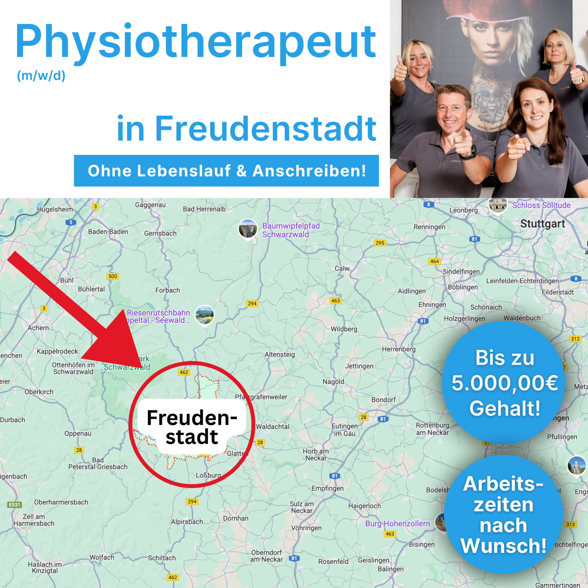 Candidate Flow Jobs: Physio Facebook ad: Bald wechsle ich…, Warum nicht heute?