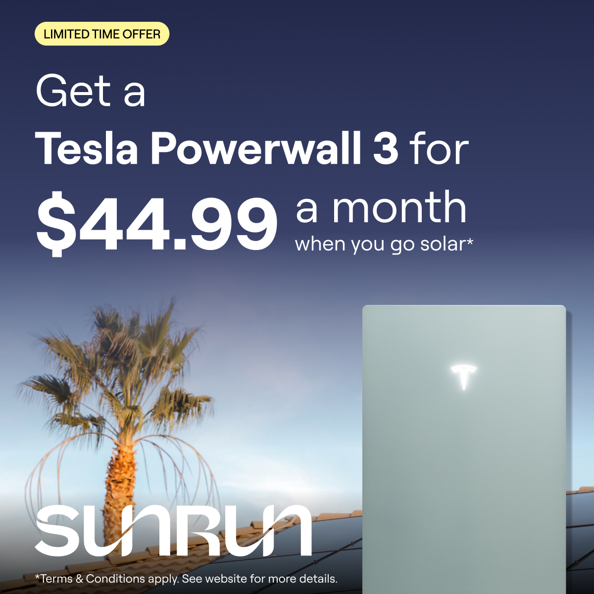 Sunrun Facebook ad
