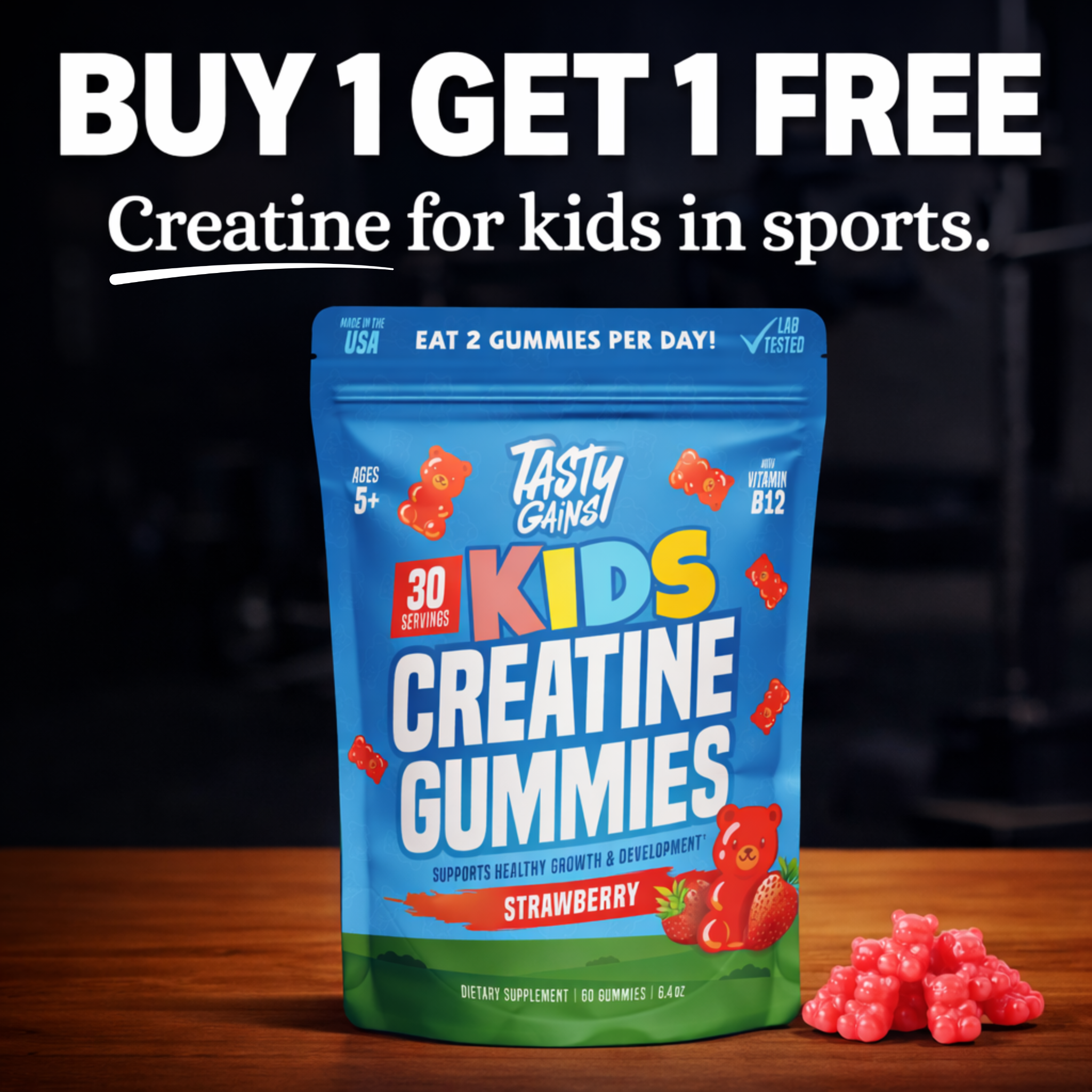 Tasty Gains Facebook ad