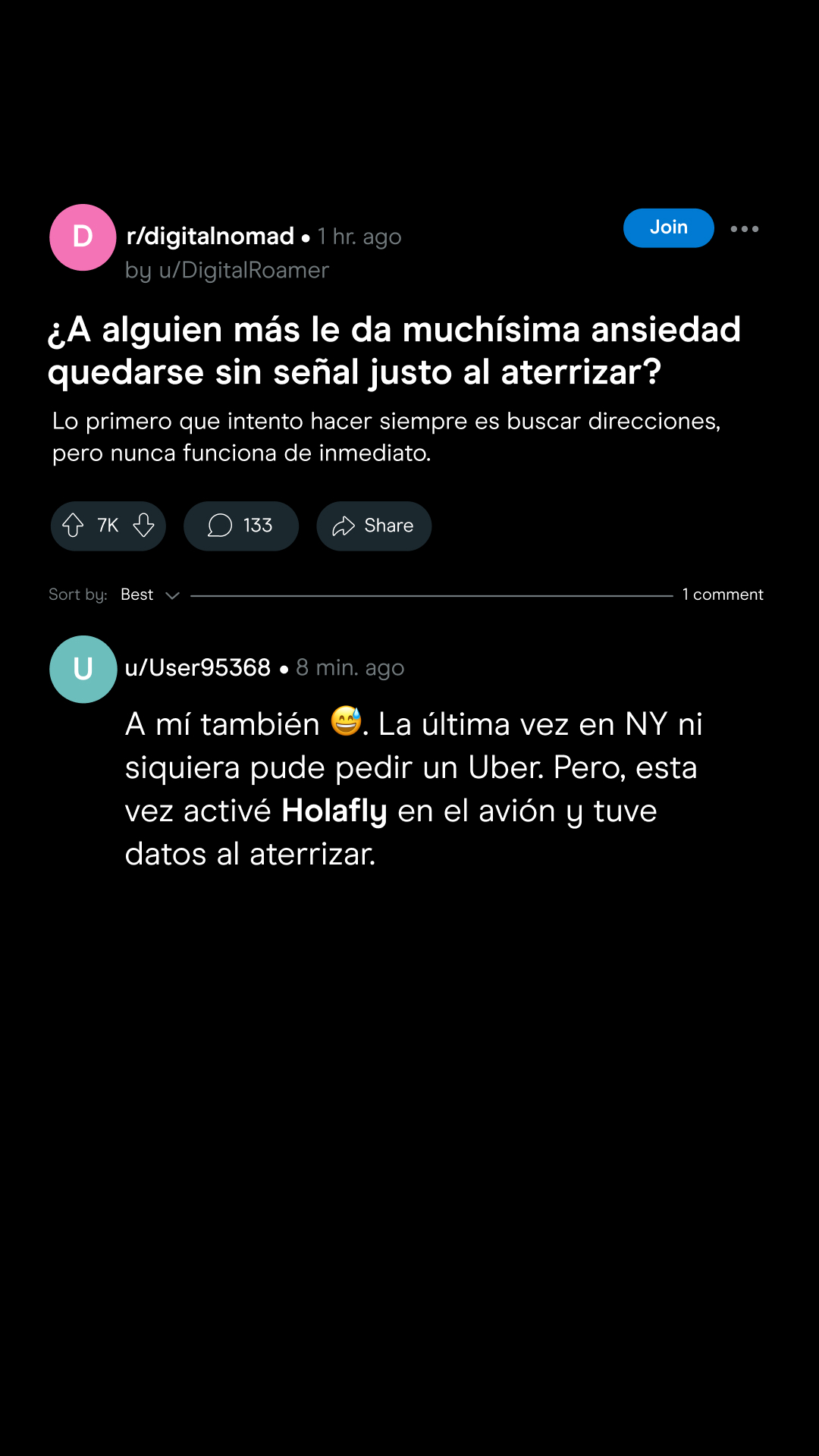 Holafly - Español Facebook ad