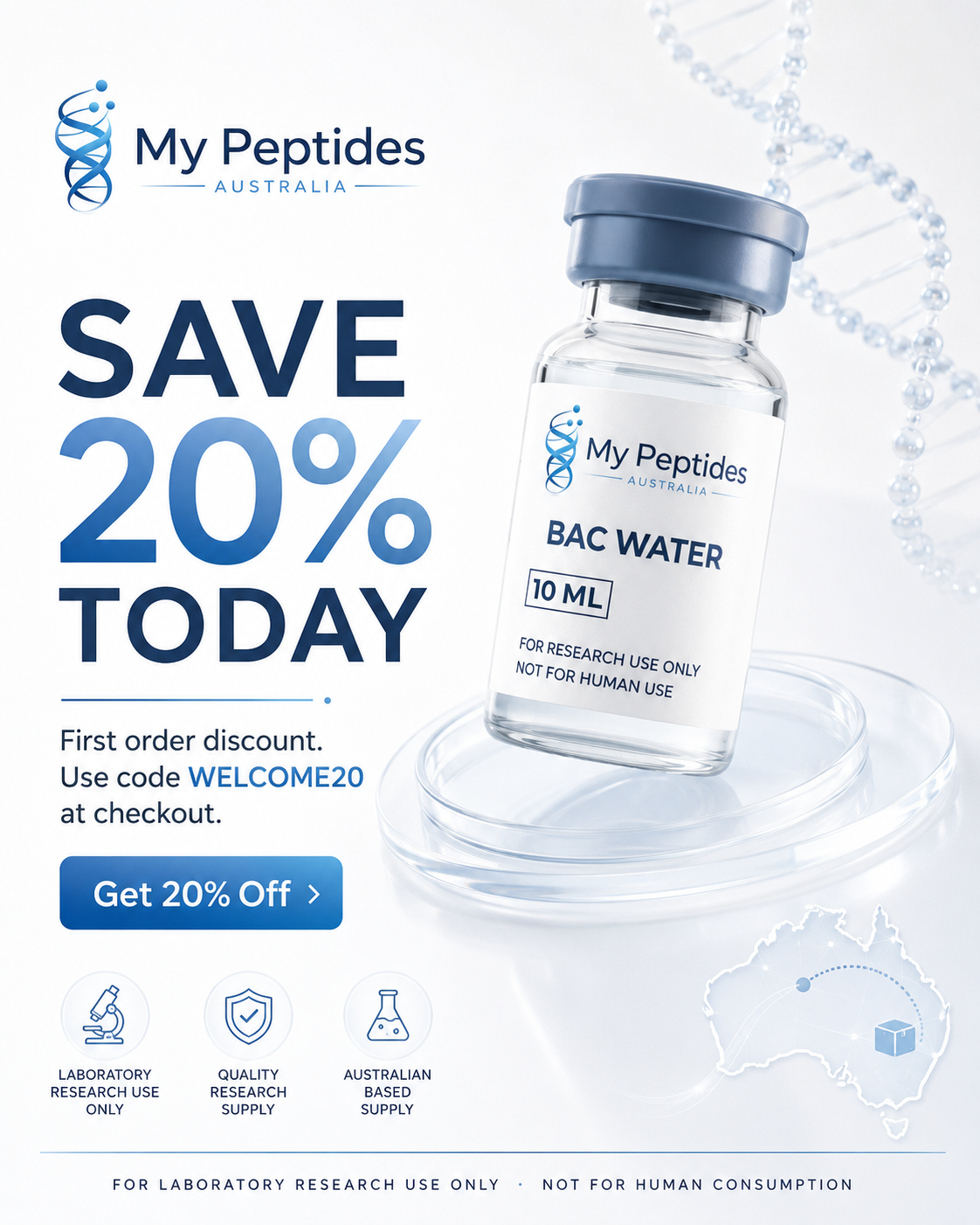 My Peps Australia Facebook ad: 20% Off. Code: WELCOME20