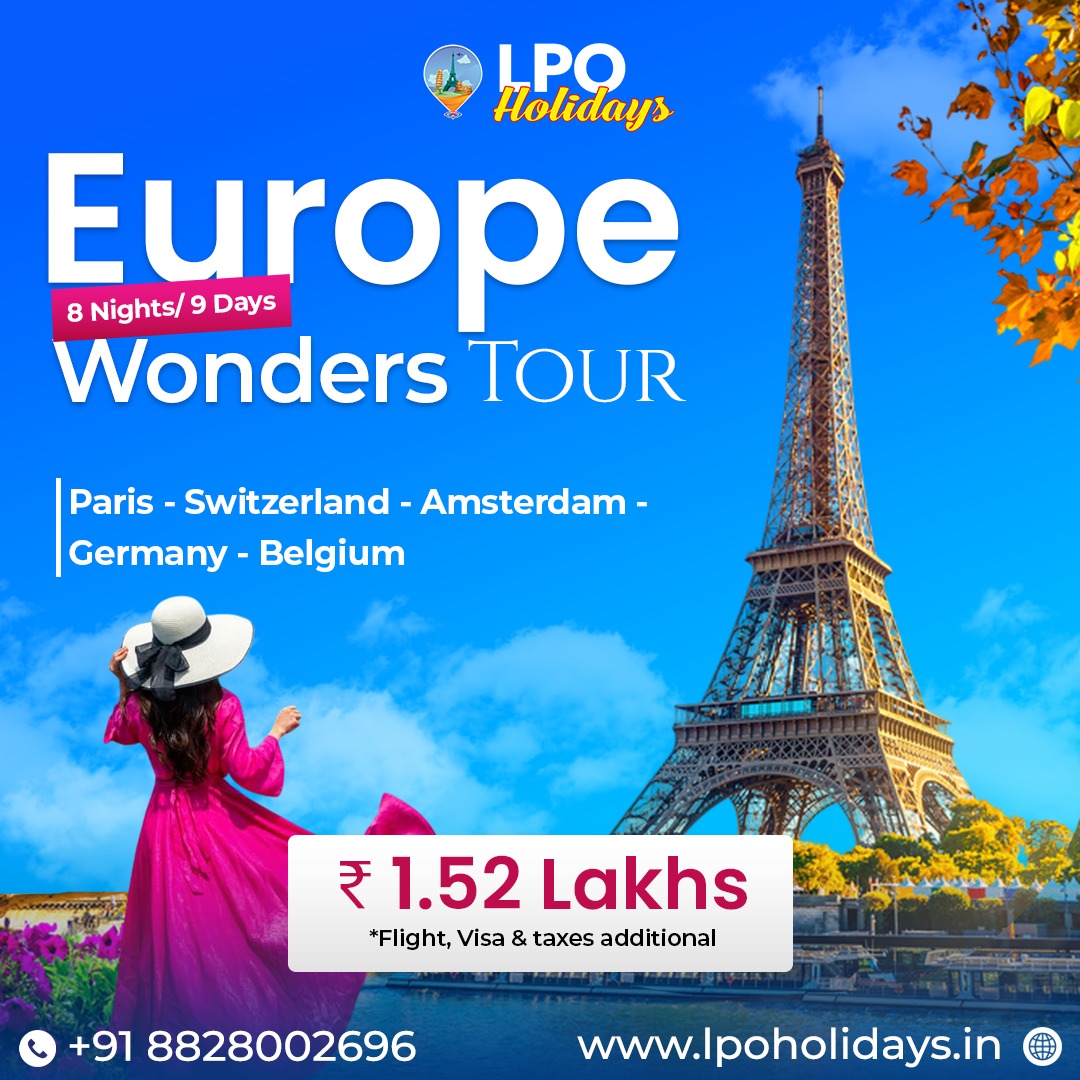 LPO Holidays PVT LTD Facebook ad: 5 Countries Euro Wonders Tour @₹1.52.Lakhs/-