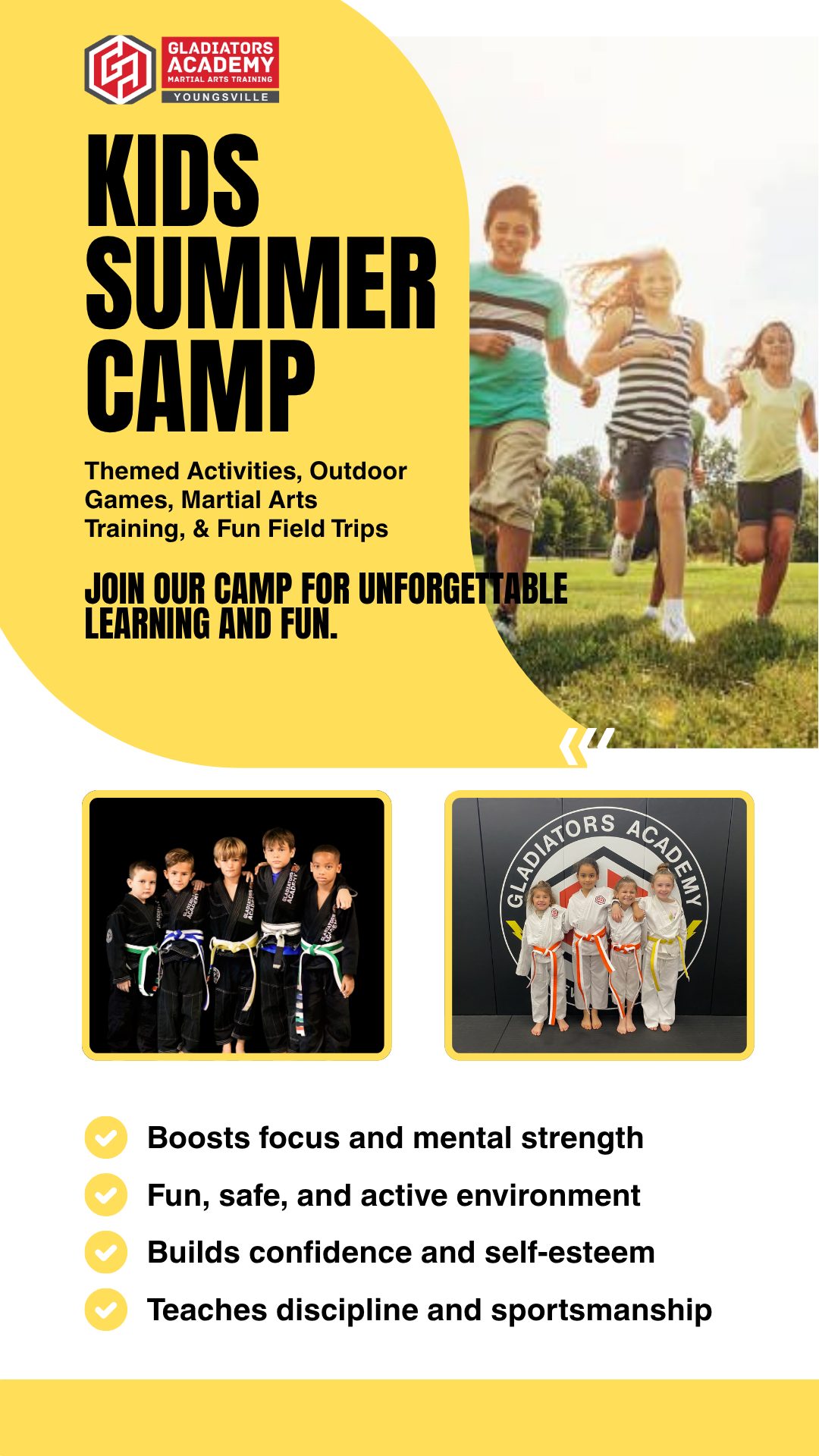 Gladiators Academy of Youngsville Facebook ad