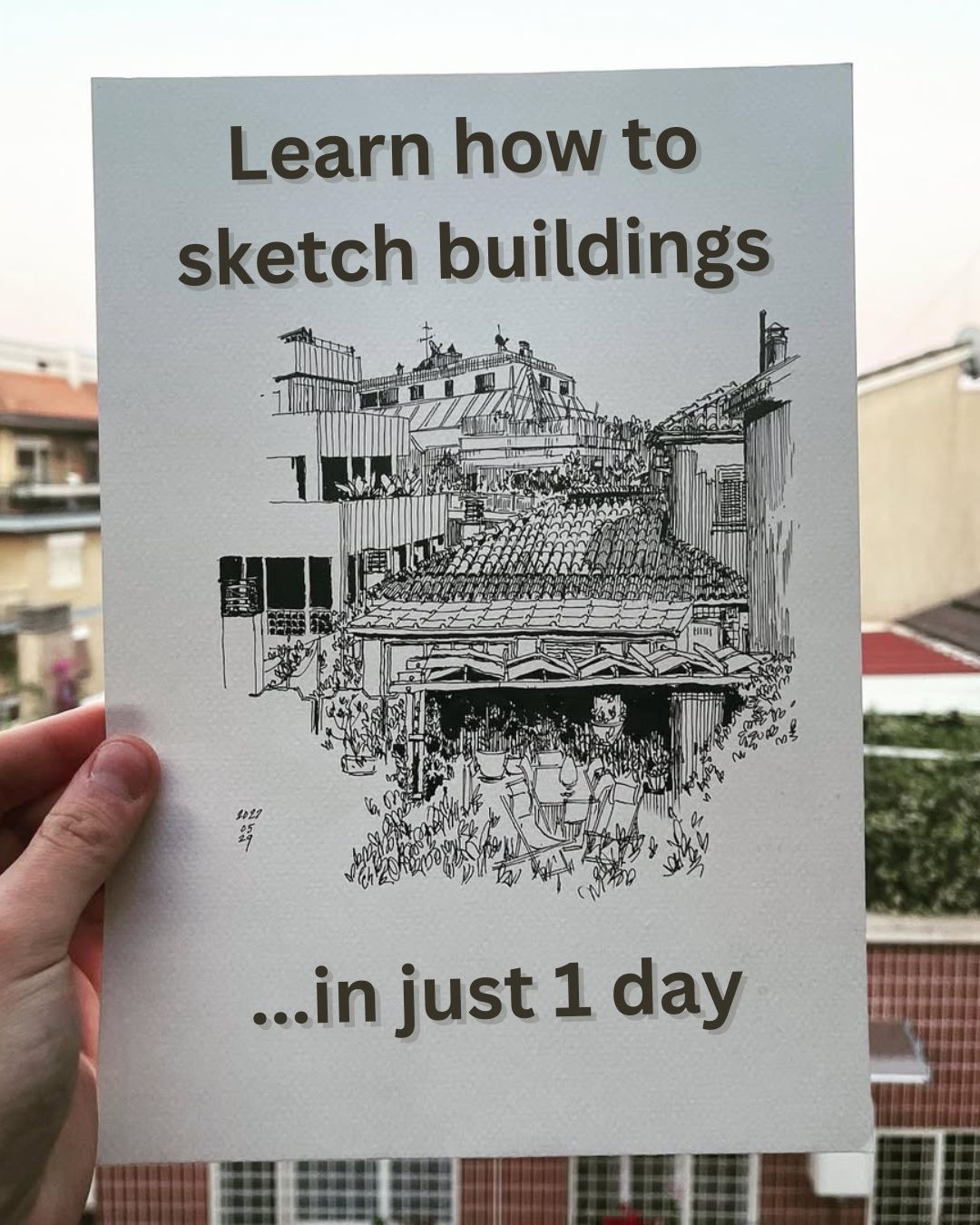 Let's Get Creative Facebook ad: Learn urban sketching (from home) - no experience needed