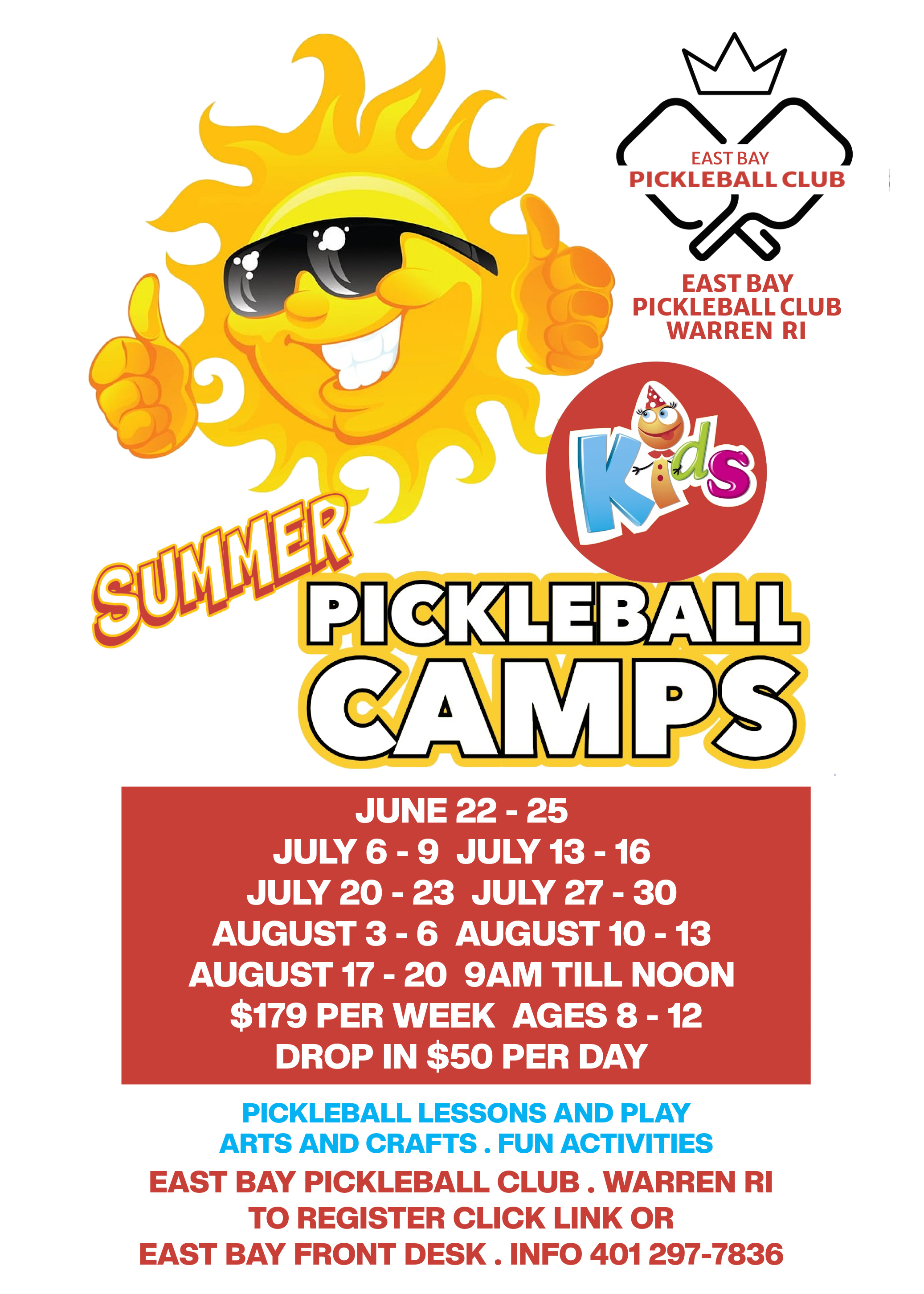 EastBaypickleballclub Facebook ad: Pickleball Summer Camp