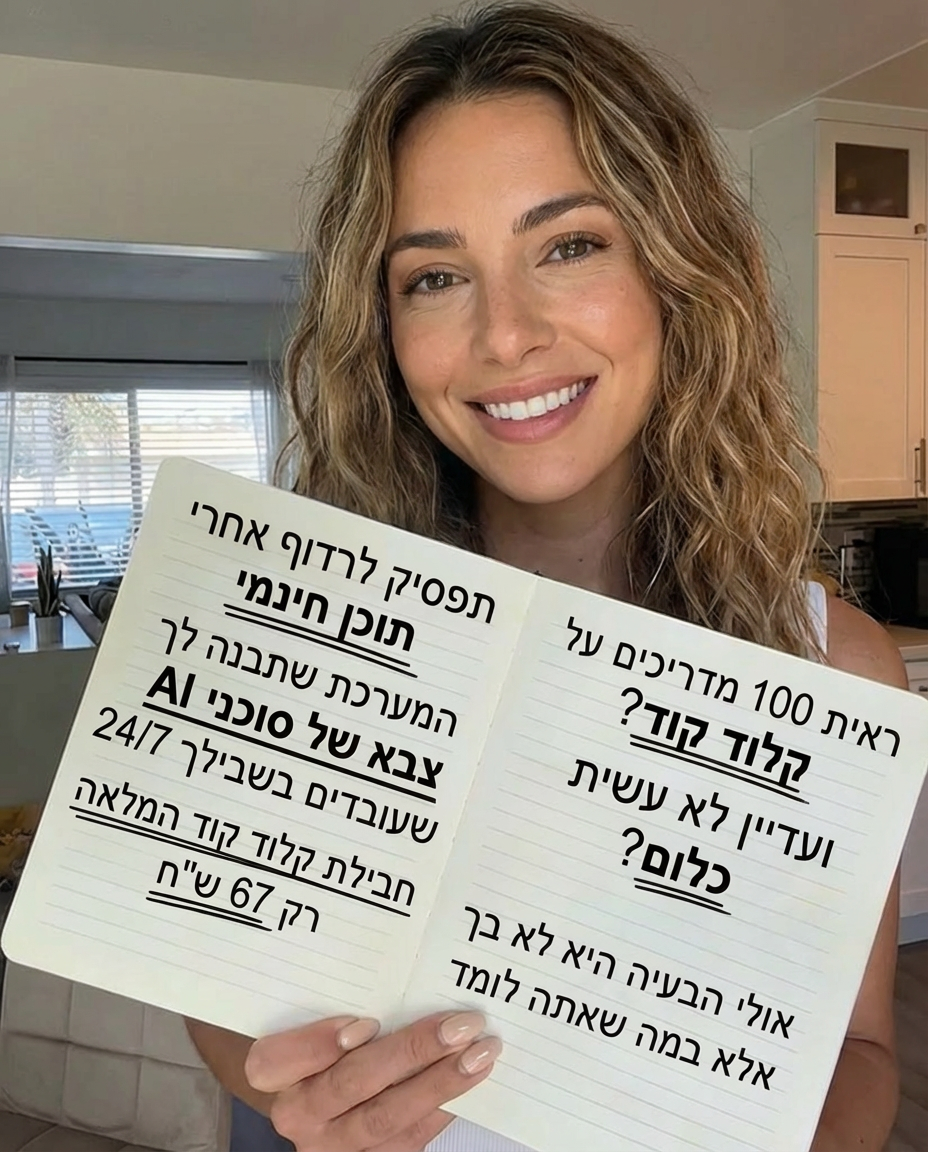 בר שאלתיאל Facebook ad: הגיע הזמן לעבוד עם קלוד קוד כמו שצריך ולהתחיל לראות תוצאות >