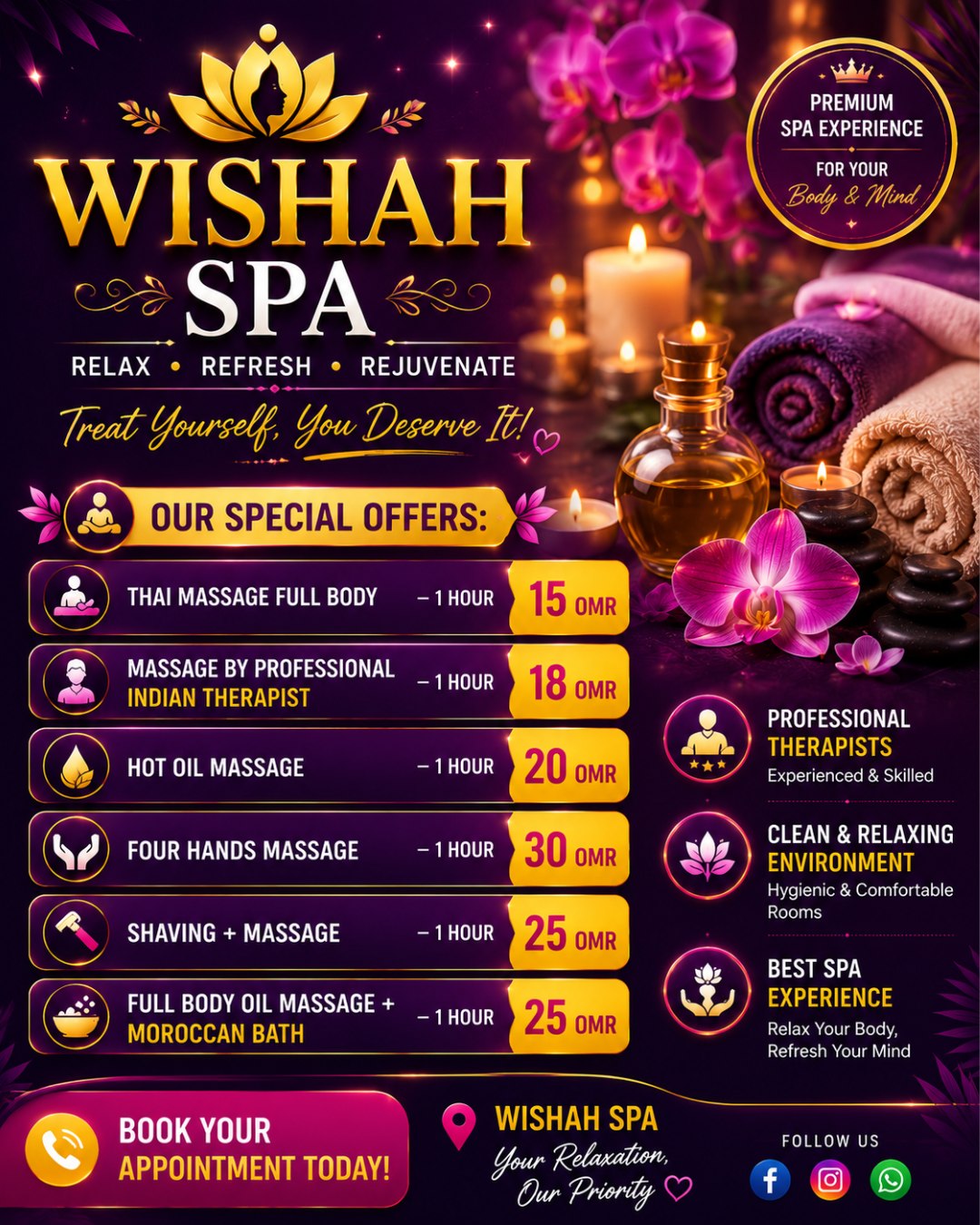 Wishah Spa Sahara Hotel Facebook ad: WISHAH SPA, RELAXATION STARTS HERE!