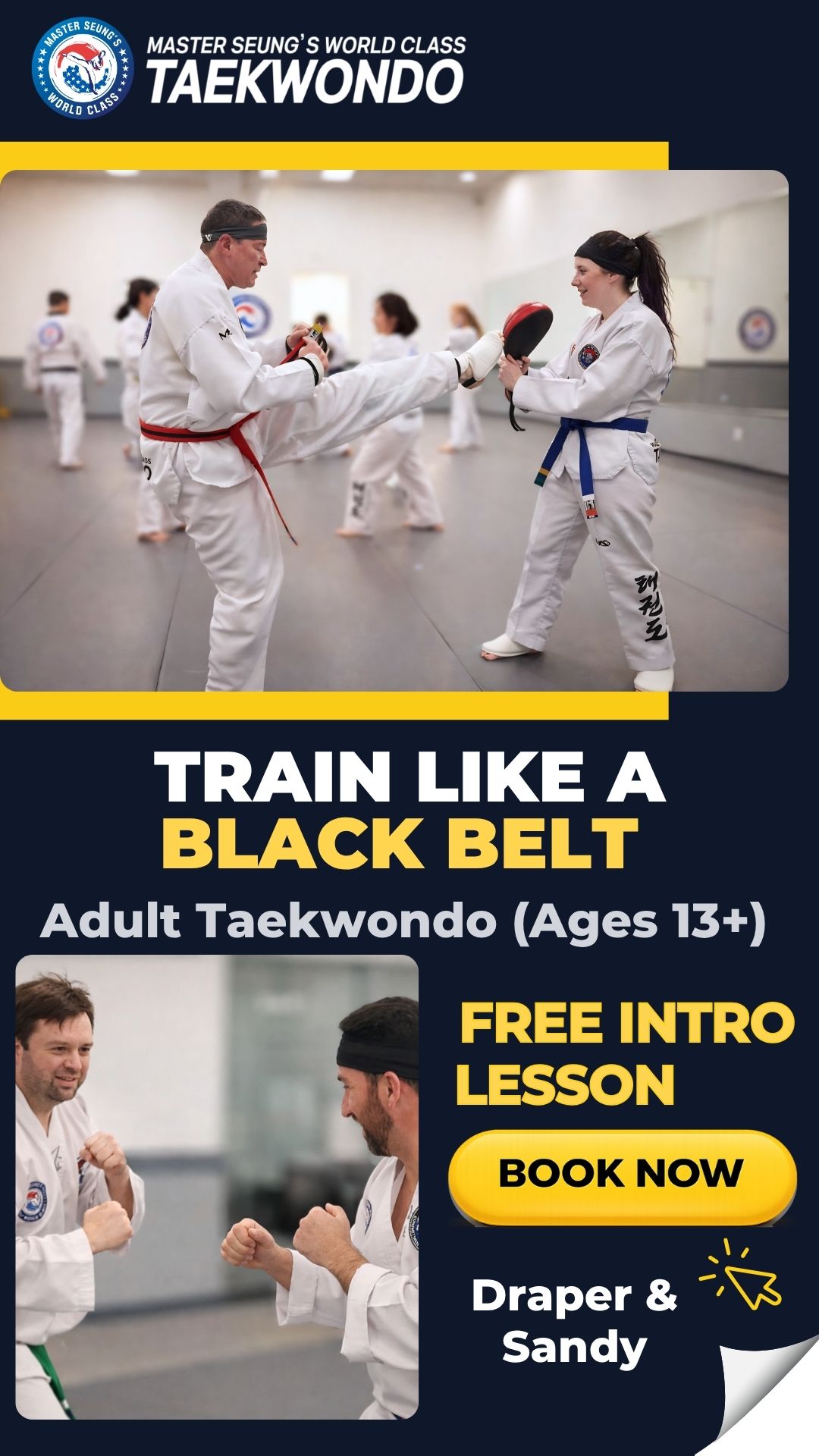 Master Seung's World Class Tae Kwon Do Facebook ad from Apr 16, 2026