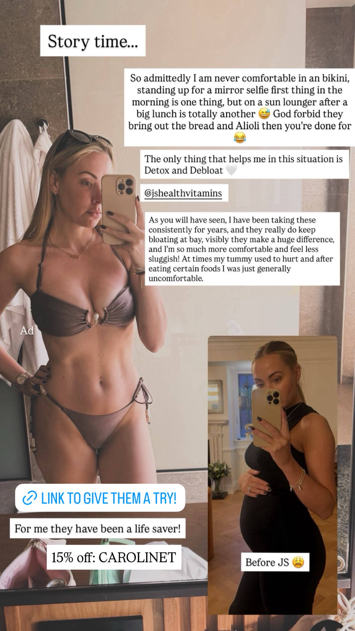 Caroline Thomas Facebook ad