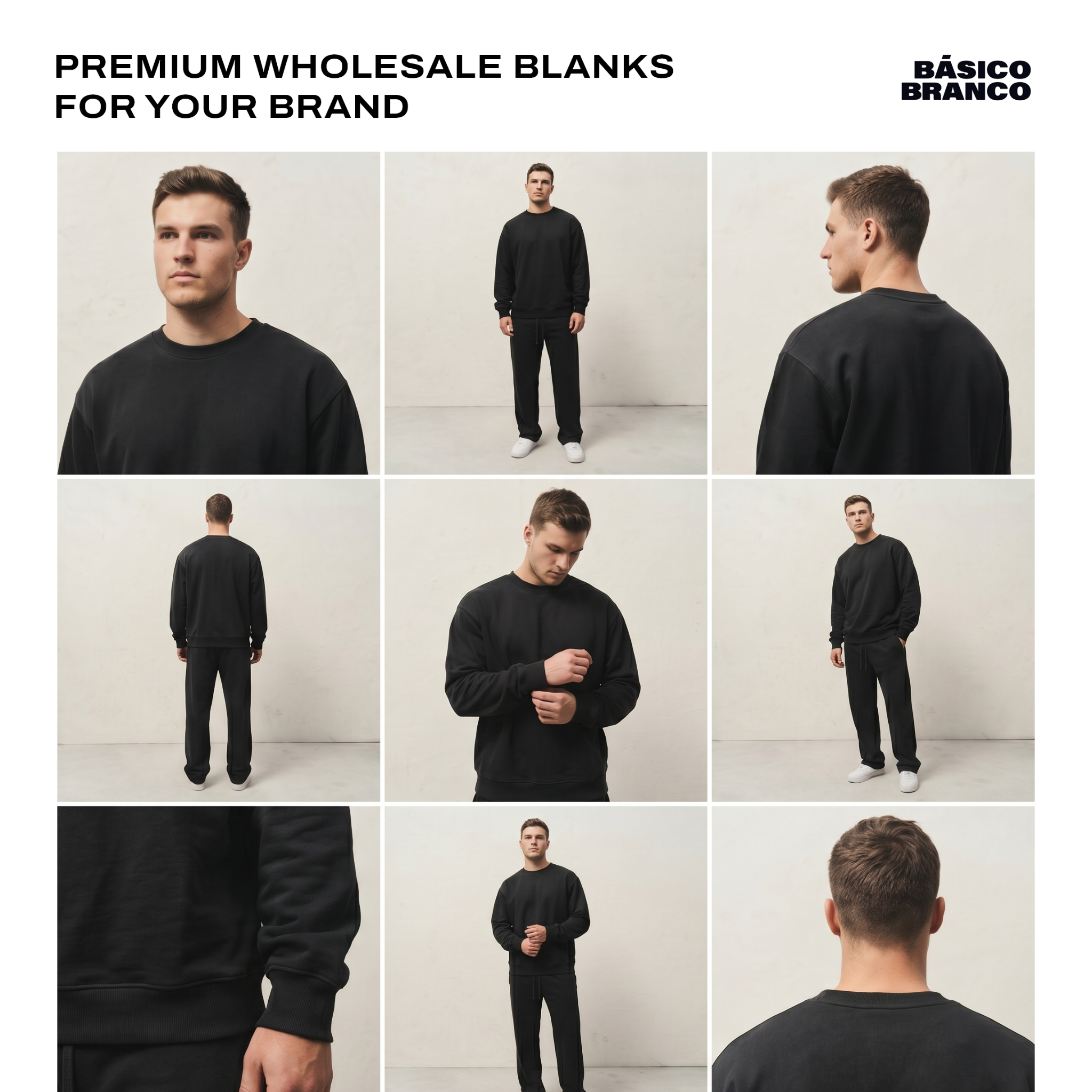Básico Branco Facebook ad: Premium wholesale blanks for your brand