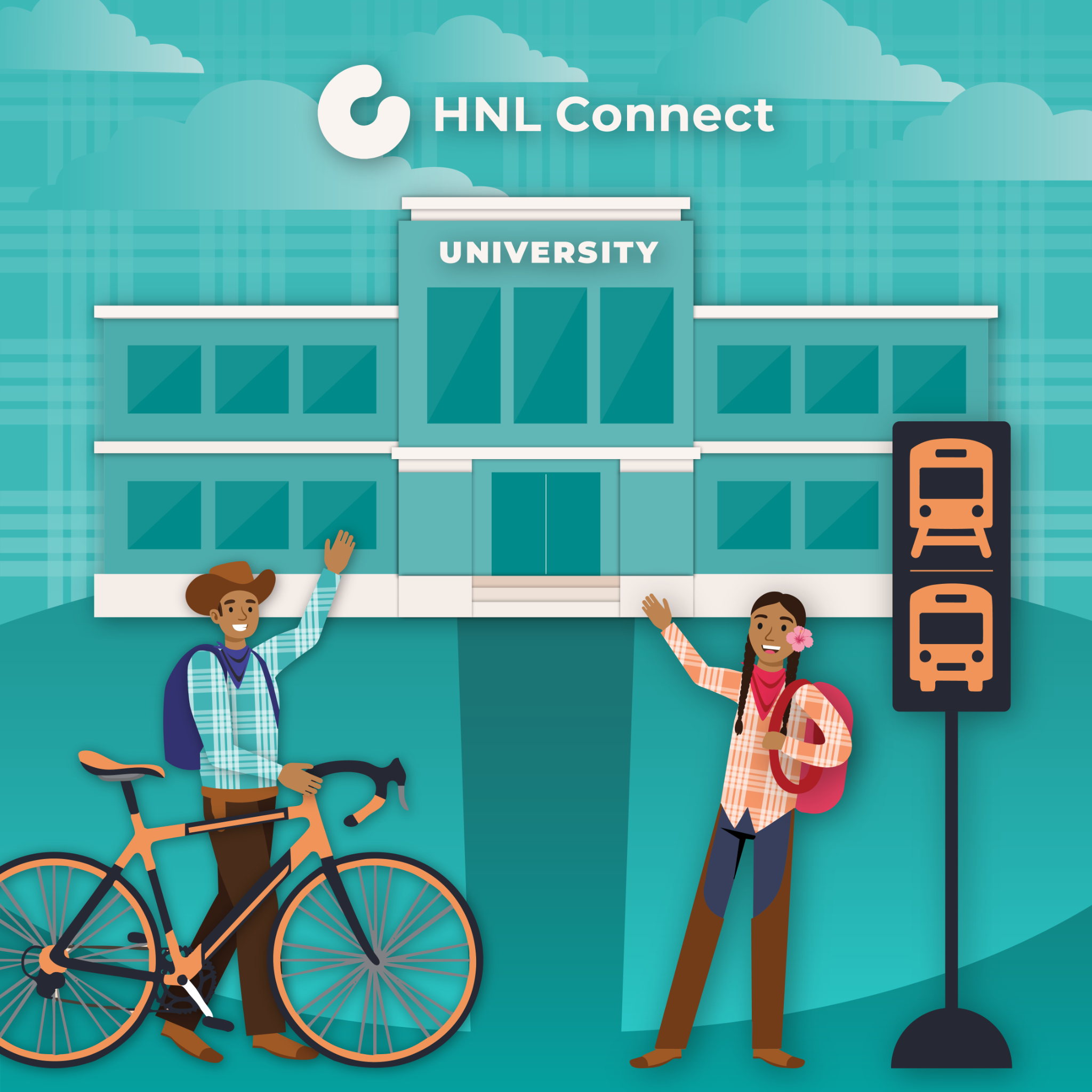 Honolulu Dept. of Transportation Services Facebook ad: Saddle Up to Save on Your Commute to Class