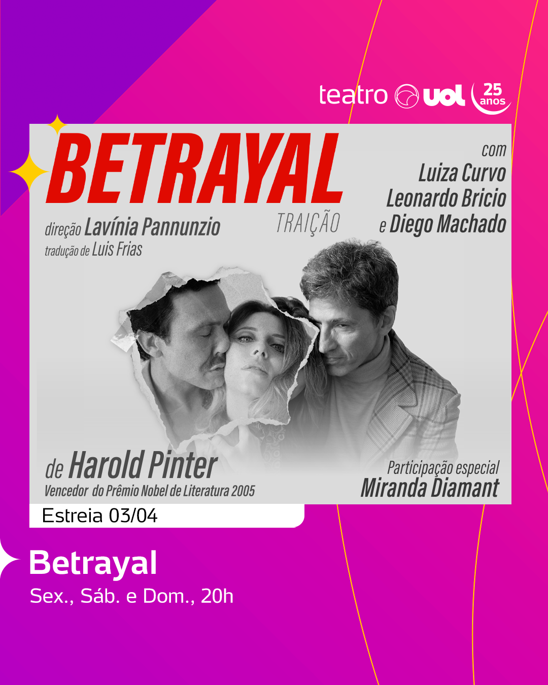 Teatro UOL Facebook ad from Apr 1, 2026