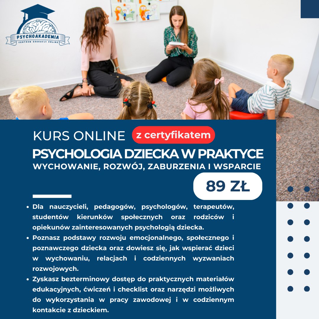 Psychoakademia - Centrum Edukacji Online Facebook ad: Psychologia dziecka w praktyce