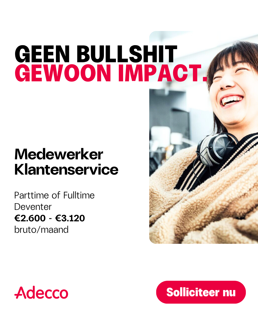 Adecco Nederland Facebook ad from Apr 17, 2026