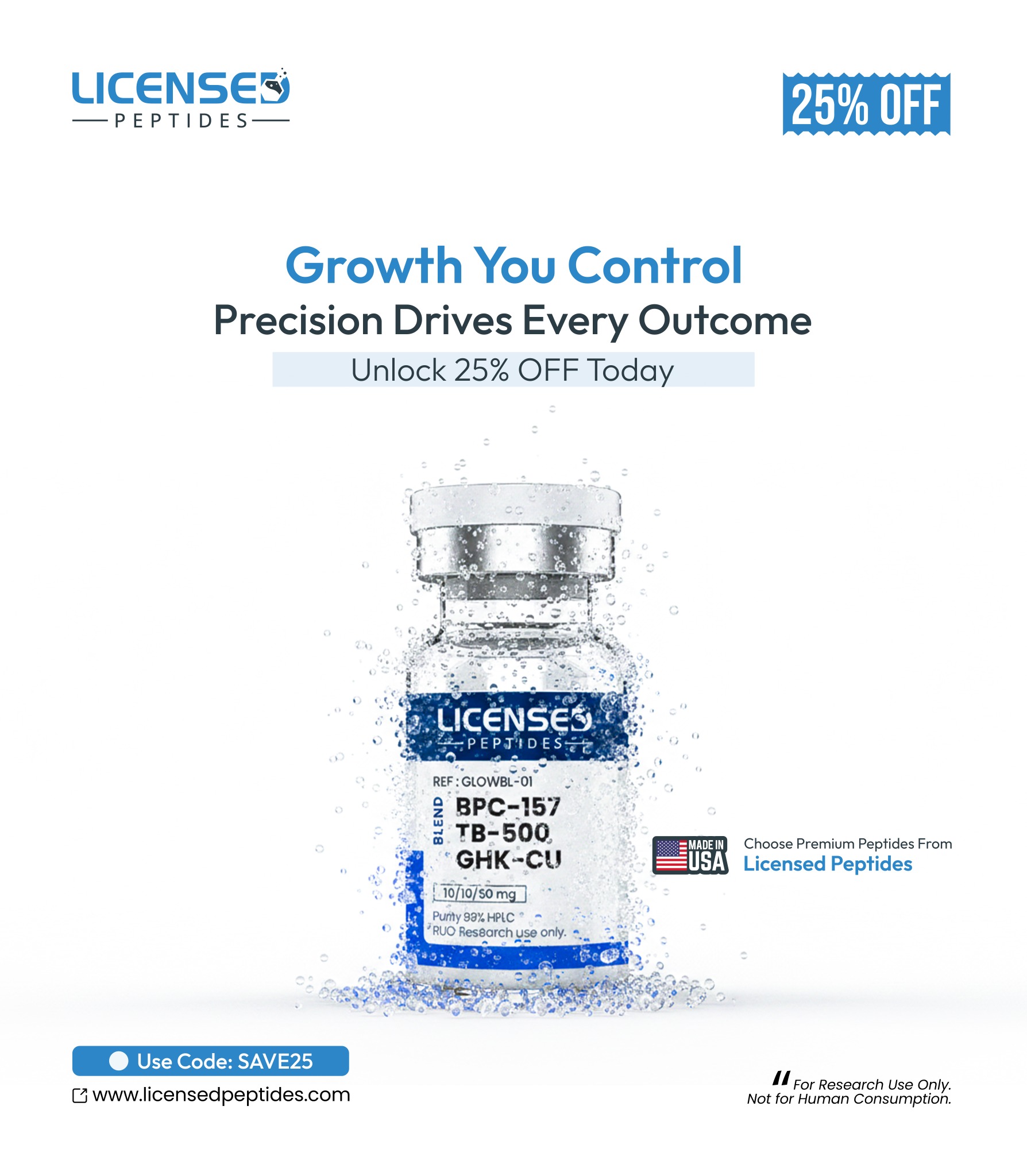 Licensed Peptides Research Journal Facebook ad from Apr 19, 2026
