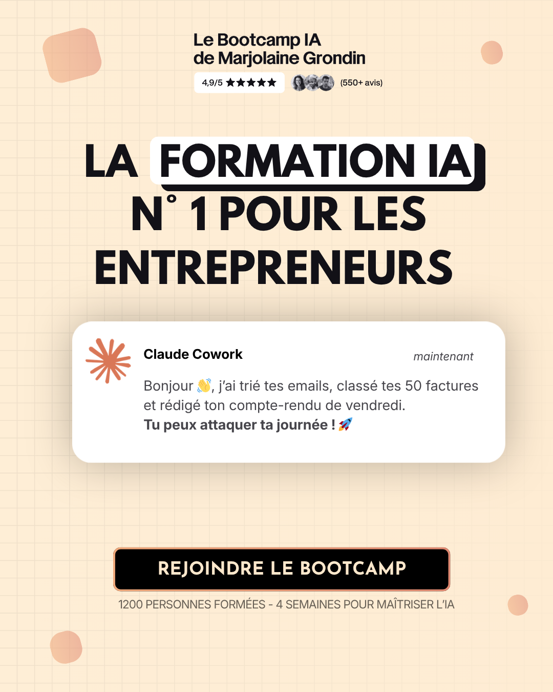 Marjolaine Grondin Facebook ad