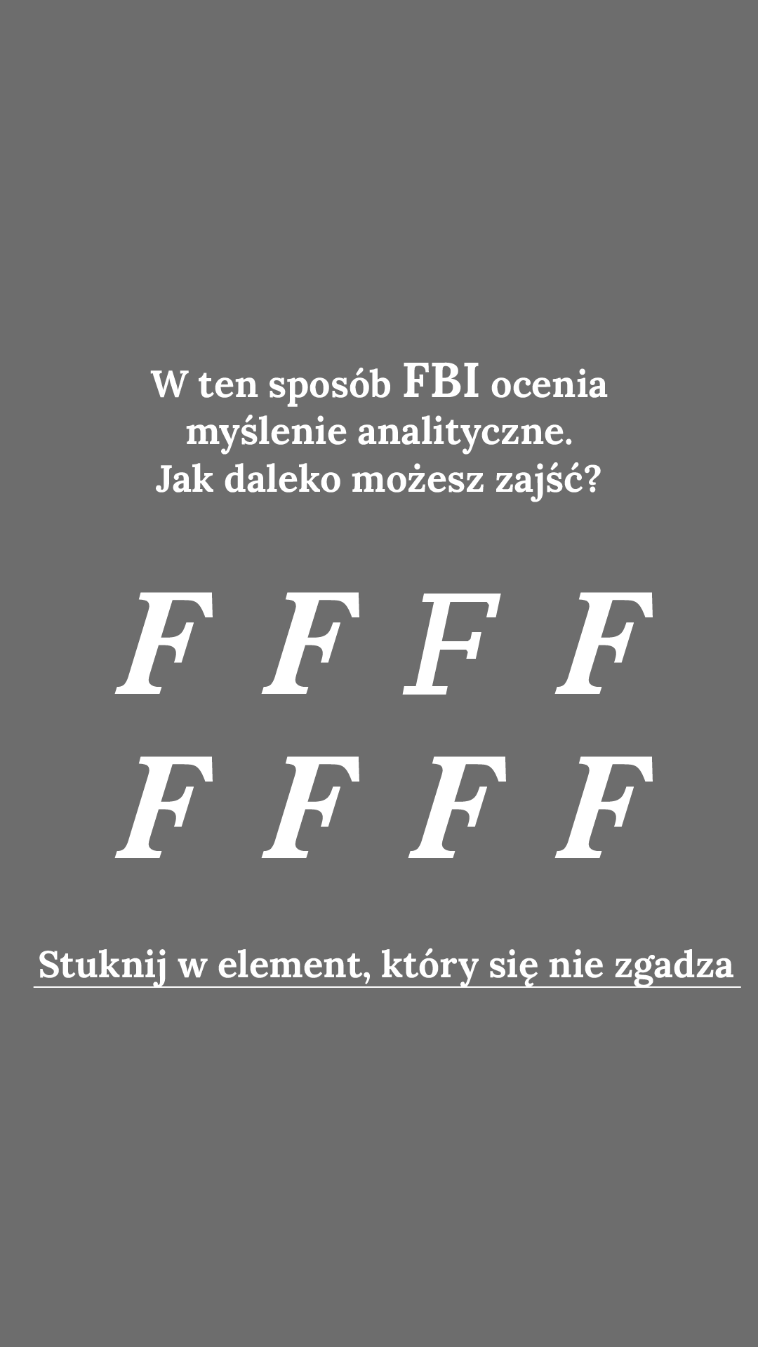 International Brain Test Facebook ad