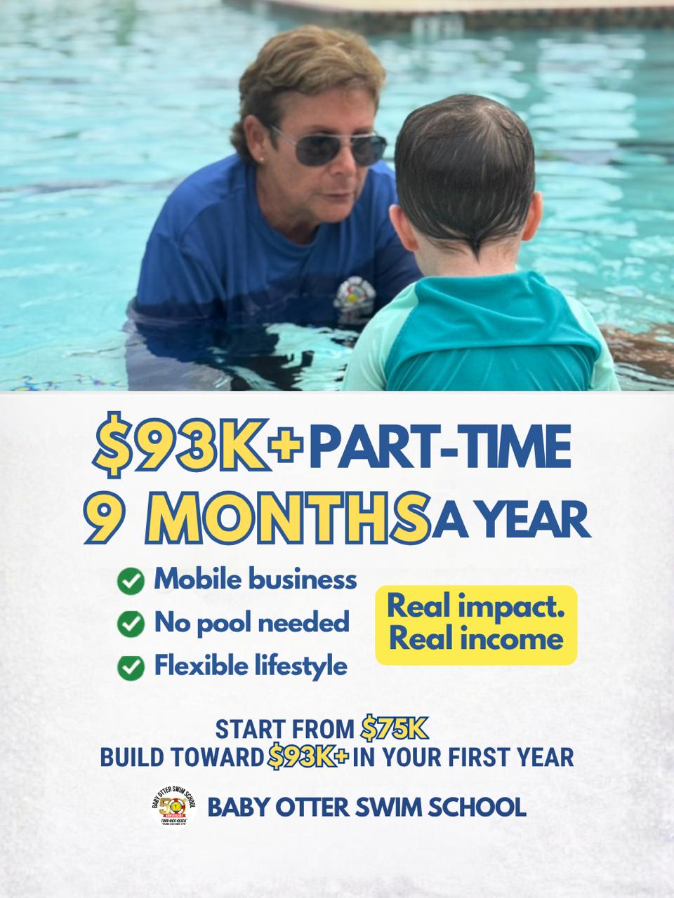 Baby Otter Swim School Facebook ad from Apr 3, 2026