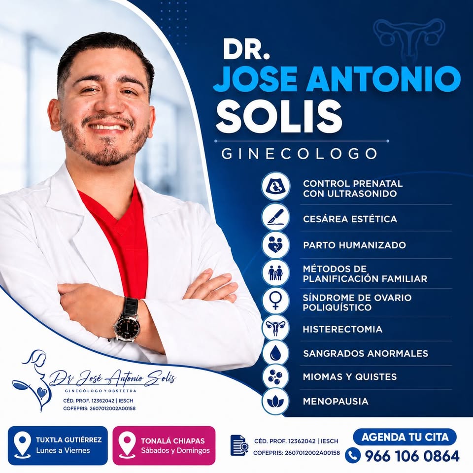 Dr. Jose Antonio Solis Ginecologo Facebook ad: Tu bienestar es mi prioridad.